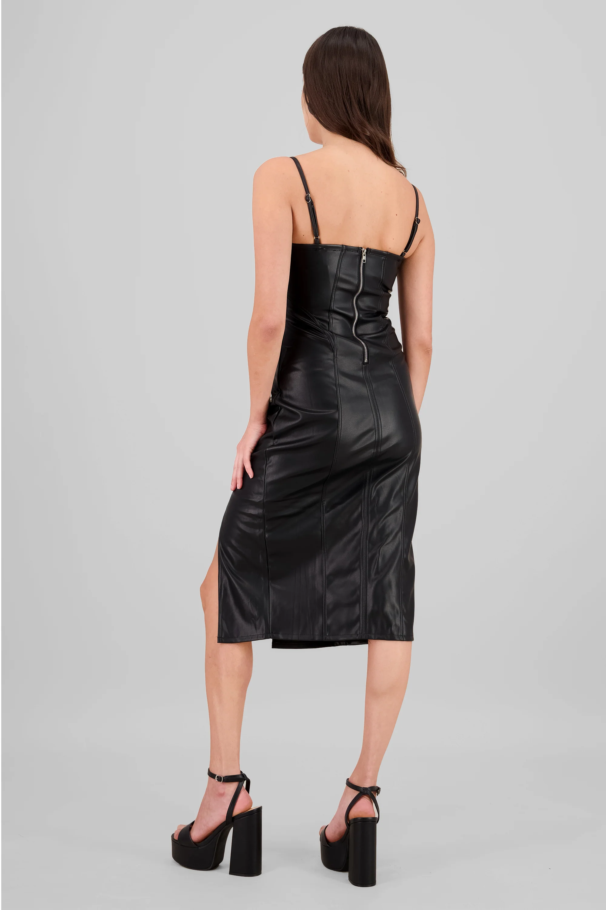 Vestido midi efecto piel - Image 4