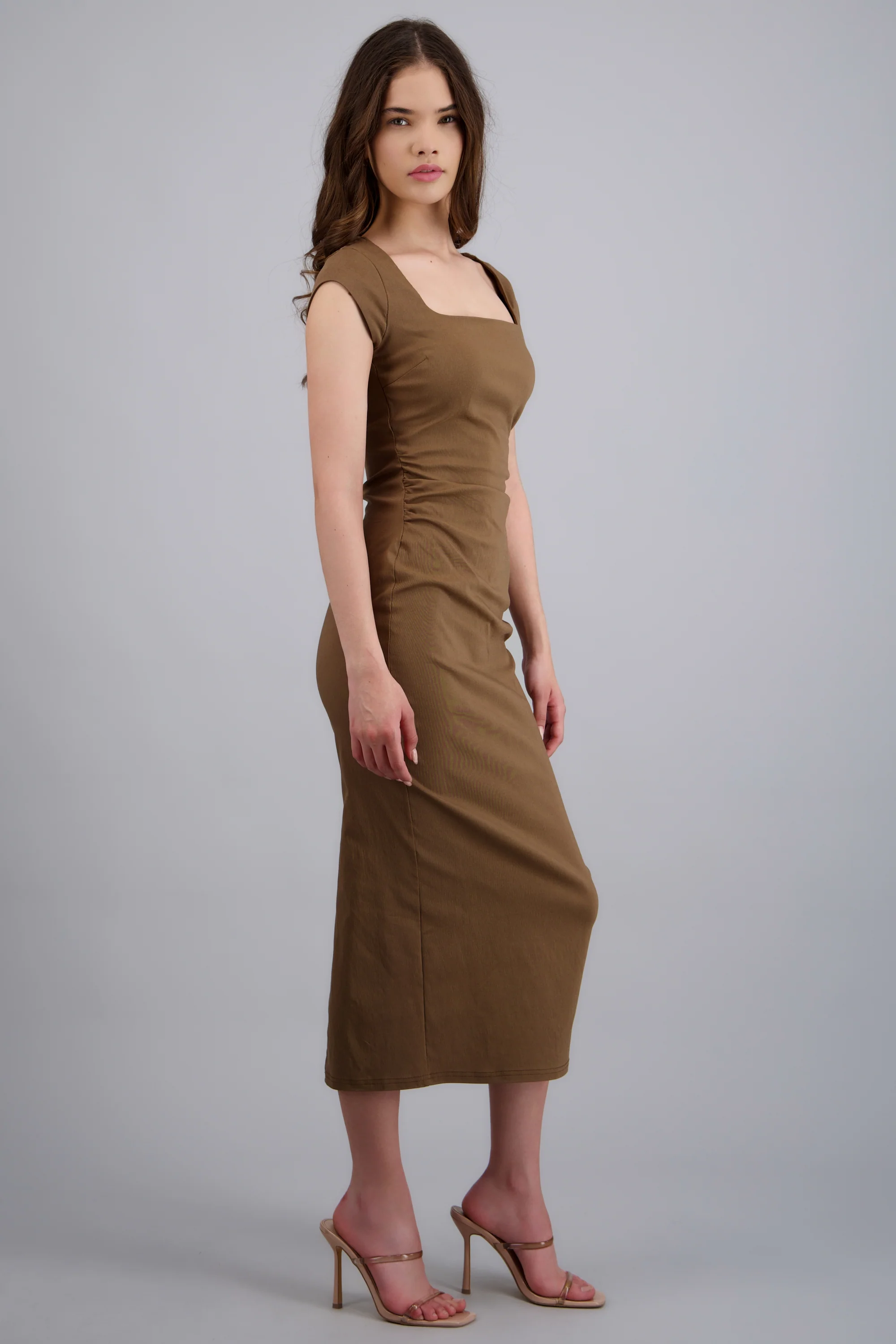 Vestido midi escote cuadrado - Image 2