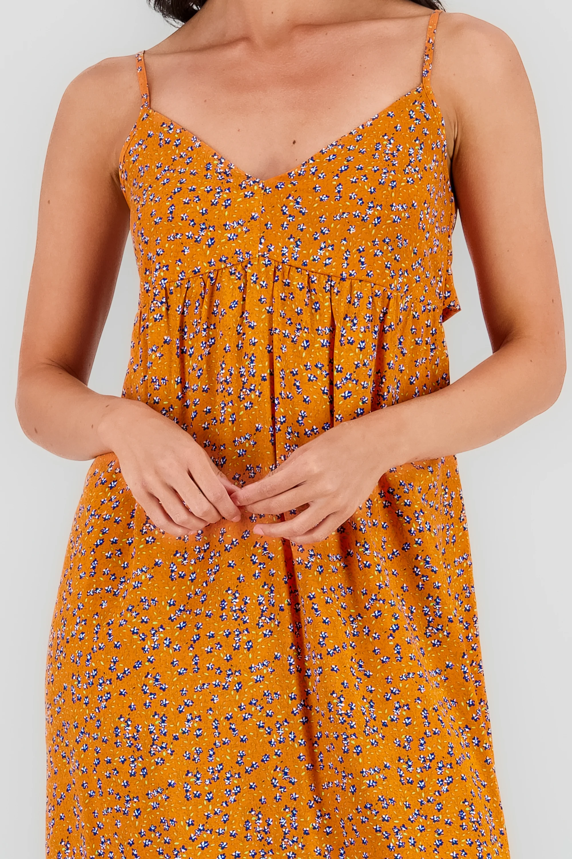 Vestido midi escote v tirantes - Image 5