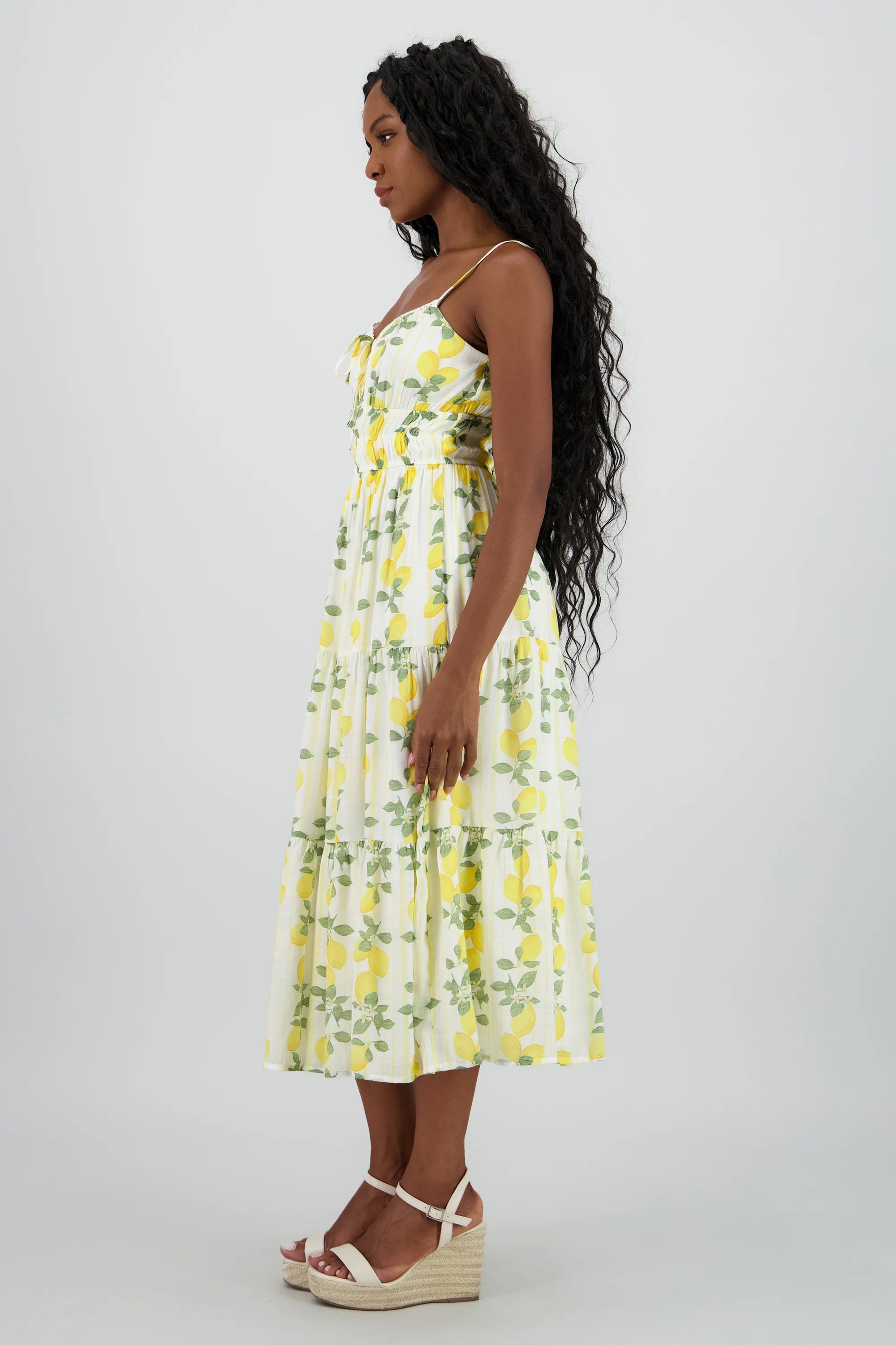 Vestido midi estampado limon - Image 3