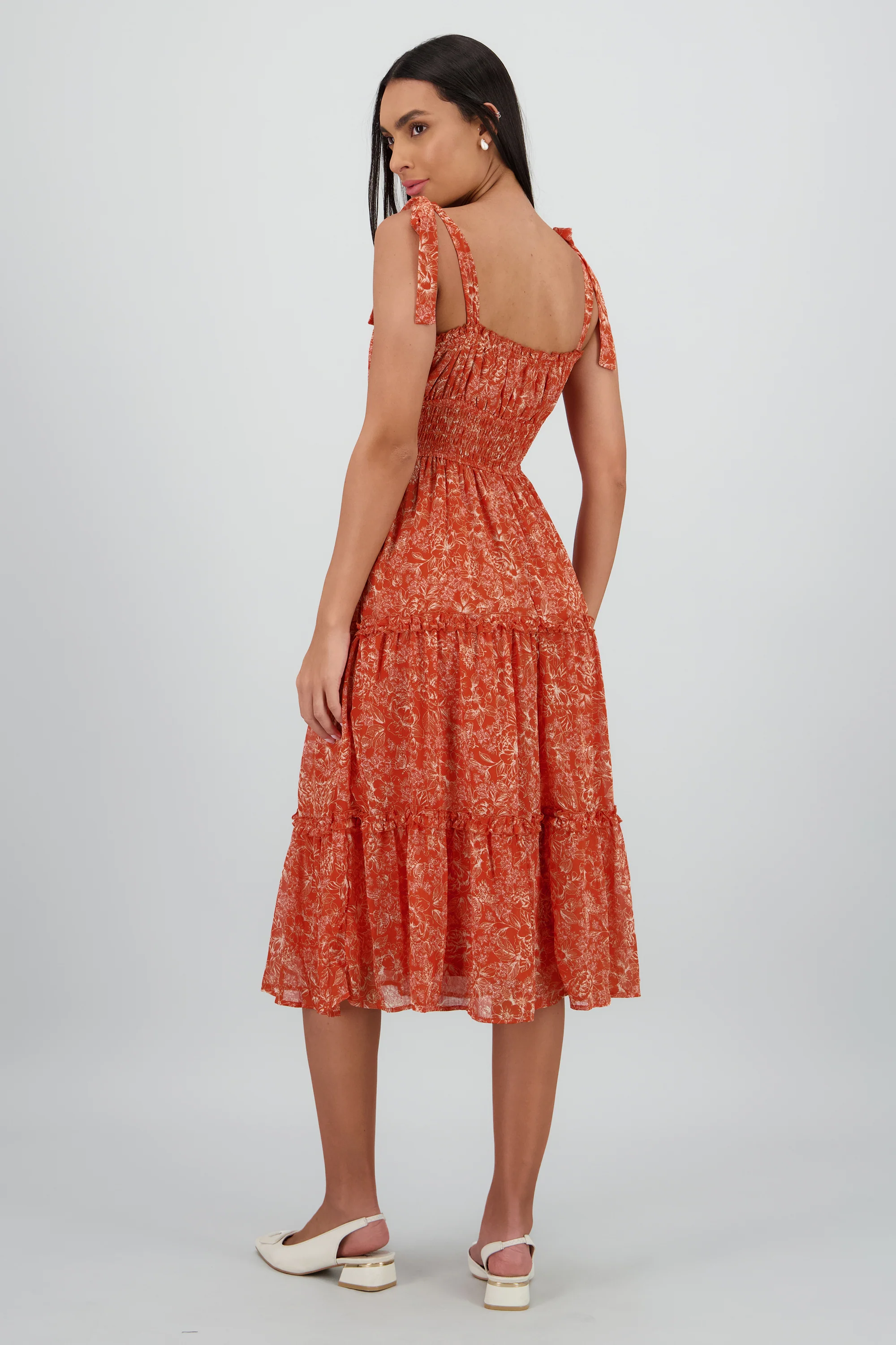 Vestido midi flores tropicales - Image 4