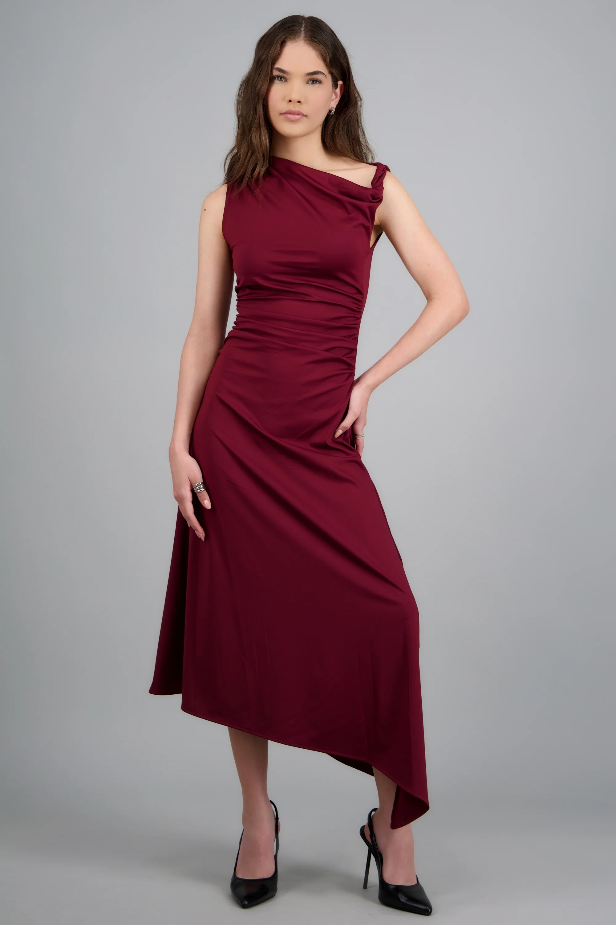 VESTIDO MIDI HOMBRO ASIMETRICO HYPSTERS - Image 2