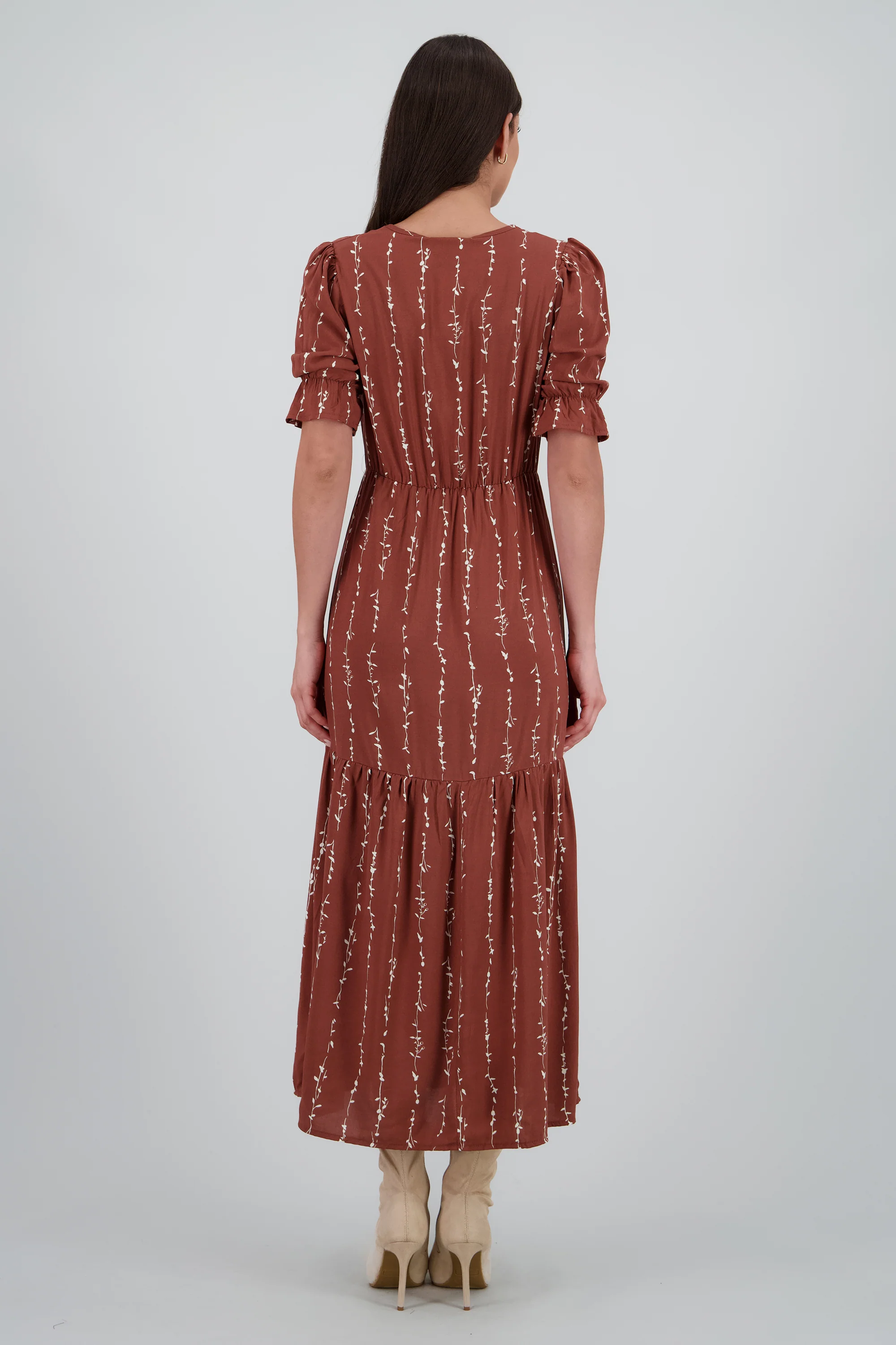Vestido midi manga 3/4 - Image 4