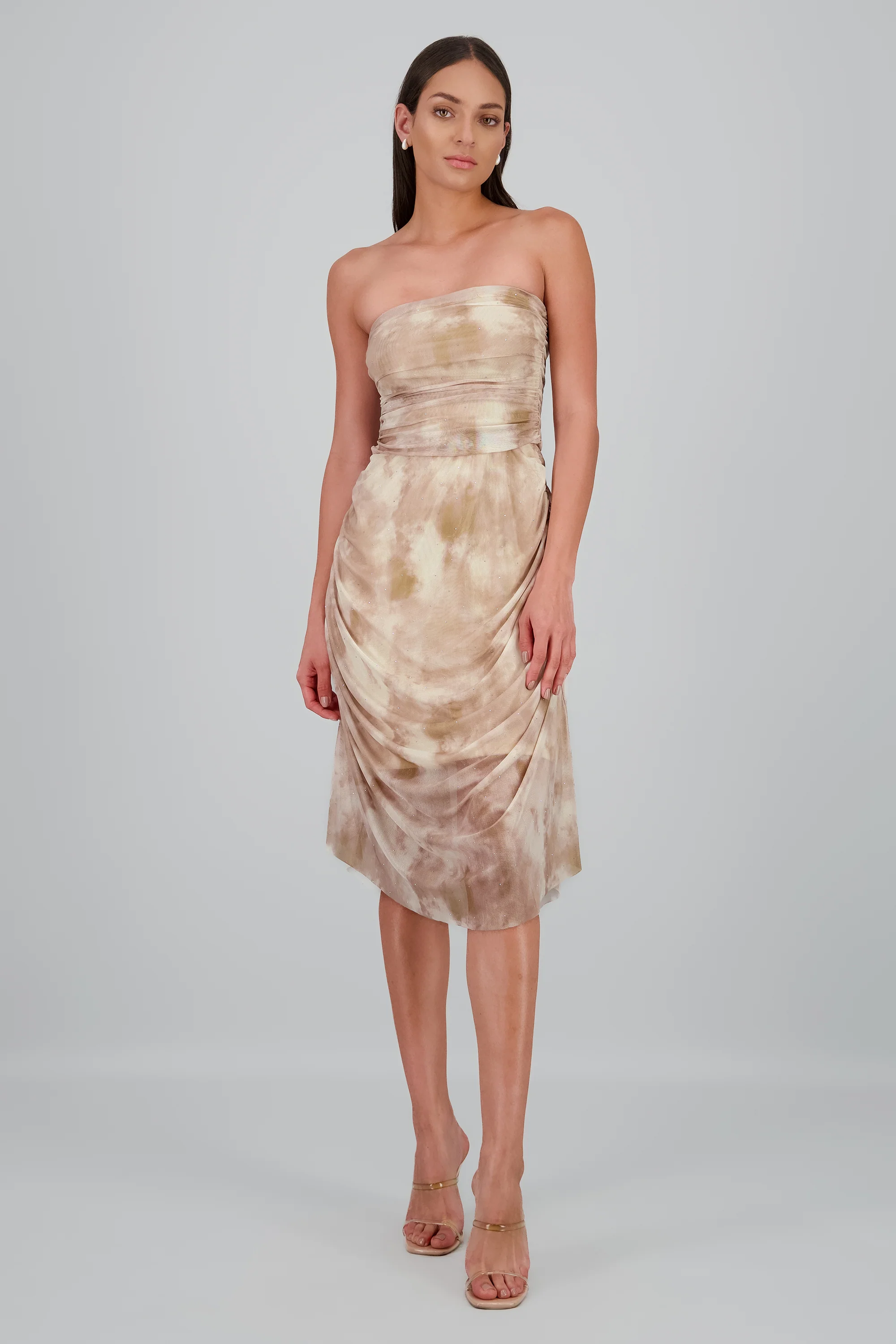 Vestido midi mesh brillos - Image 2