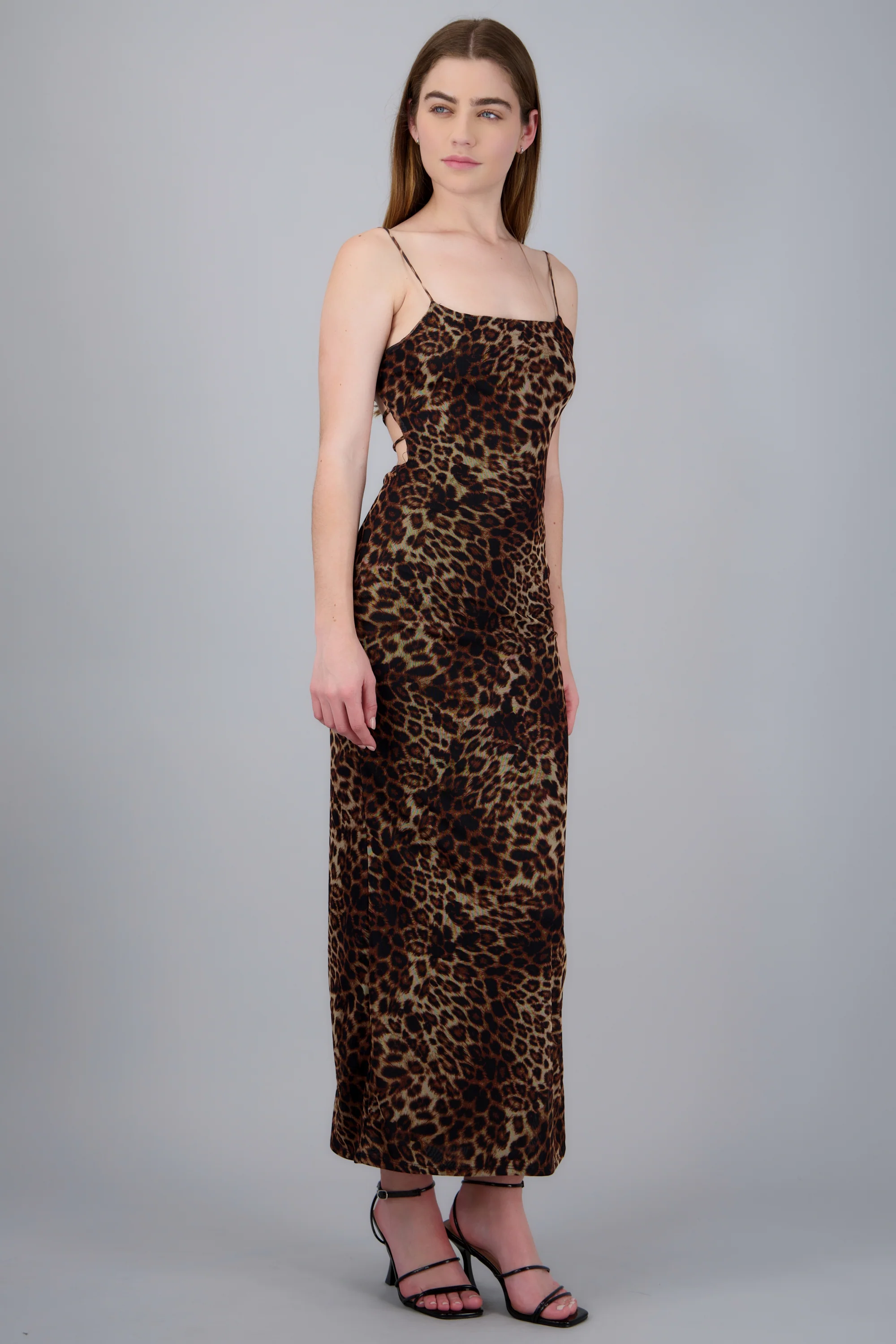 Vestido midi mesh estampado detalle espalda - Image 2