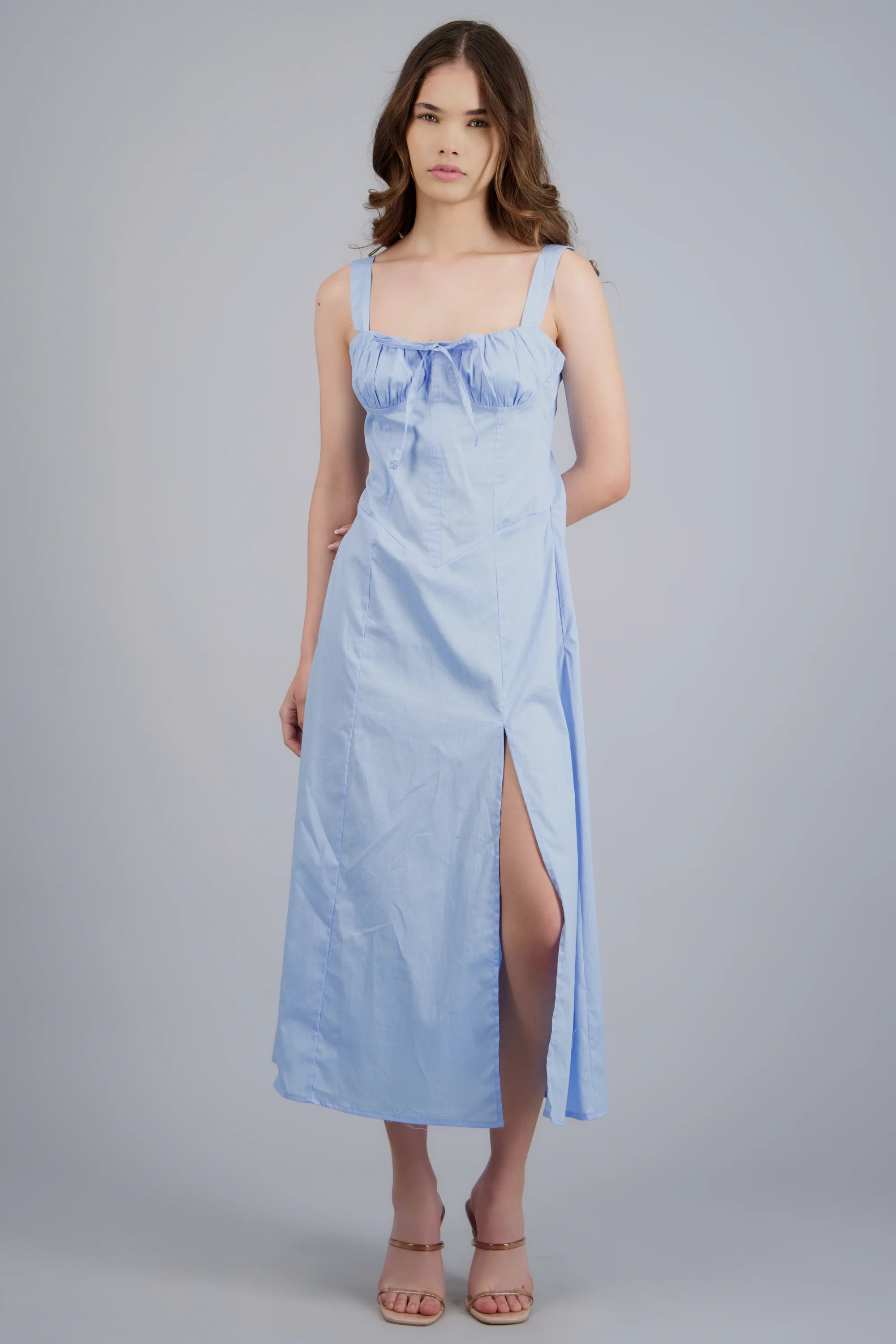 VESTIDO MIDI PLISADO COPAS - Image 3