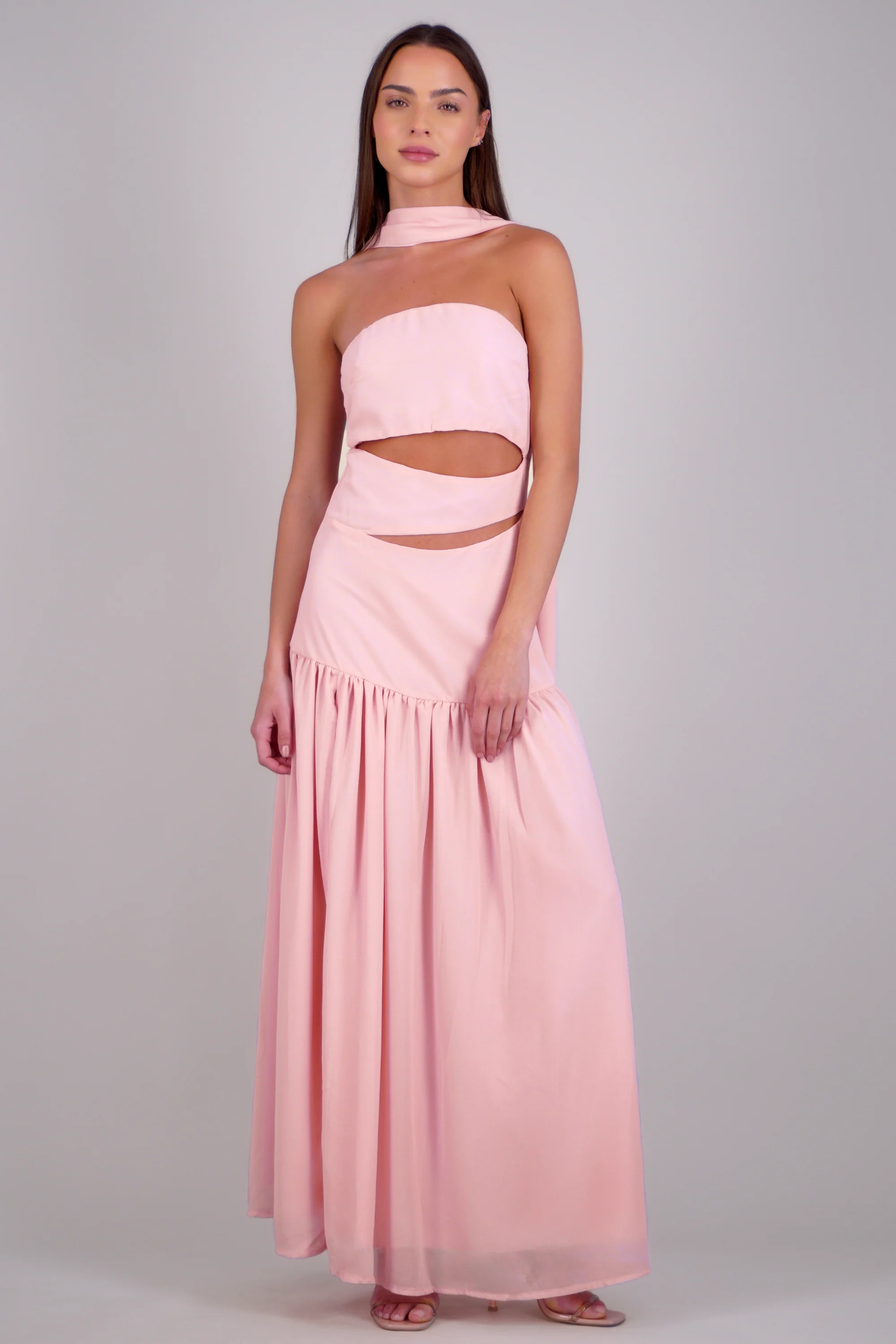 Vestido midi strapples detalle cut out - Image 3