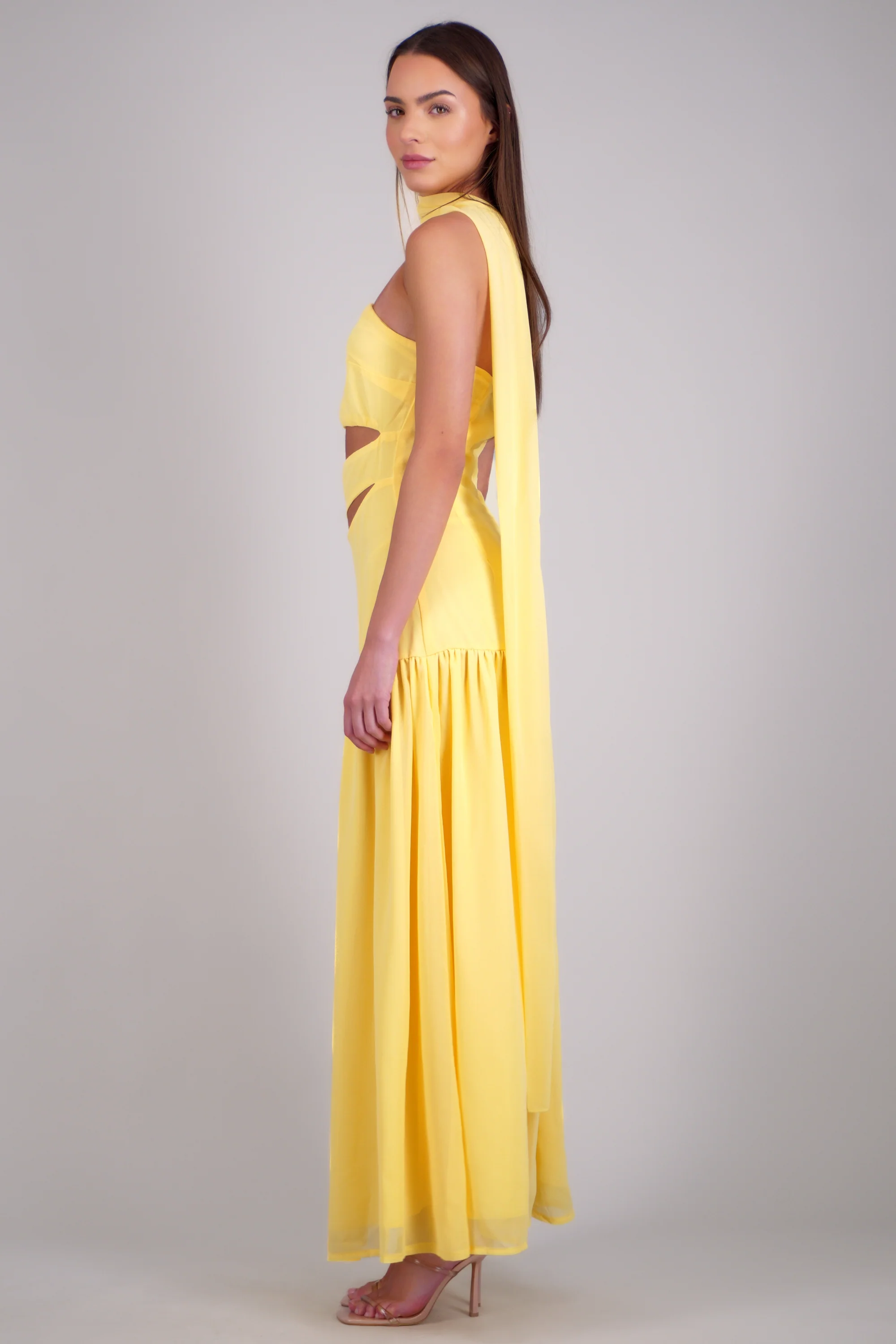 Vestido midi strapples detalle cut out - Image 3