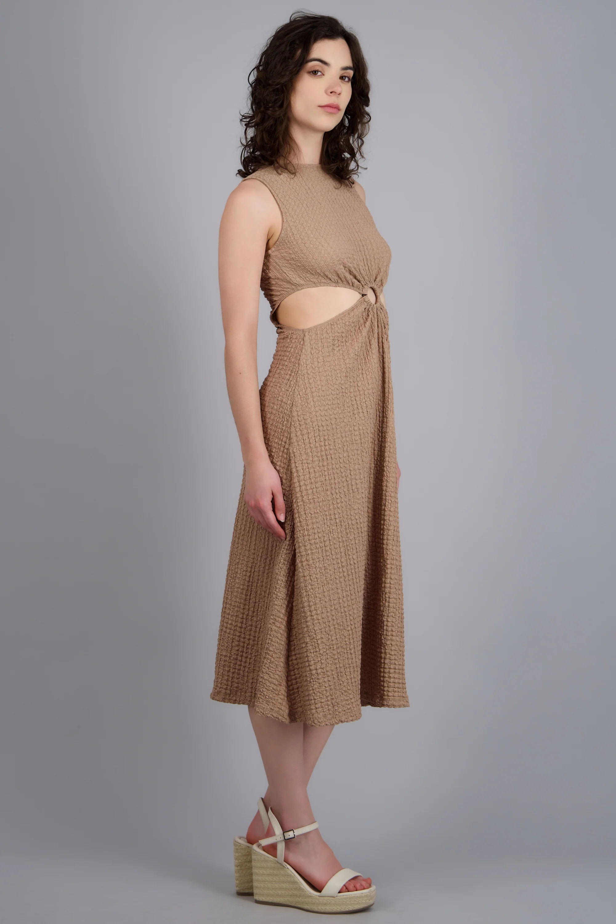 Vestido midi textura aro - Image 3