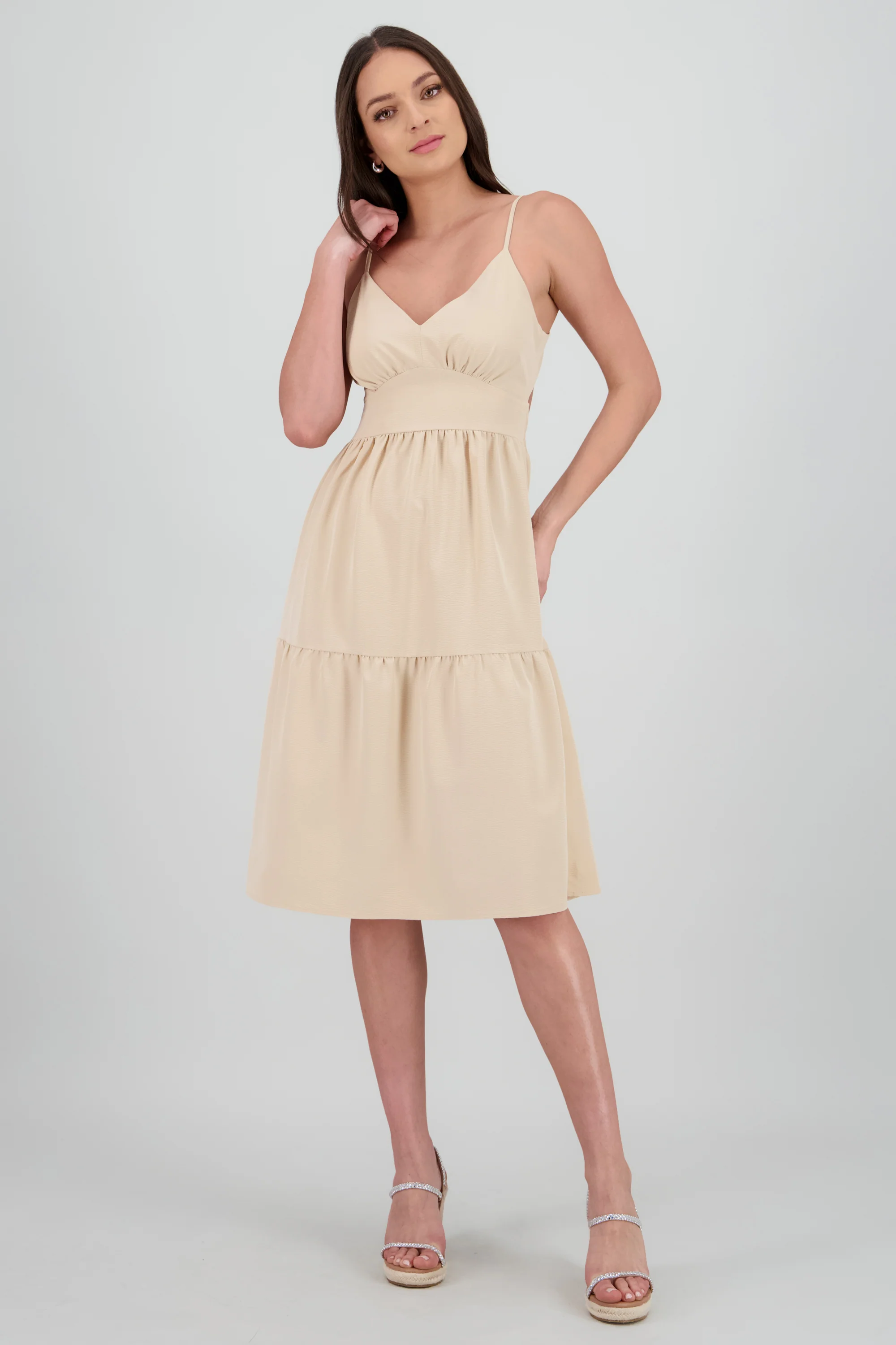 Vestido midi tirante olanes - Image 2