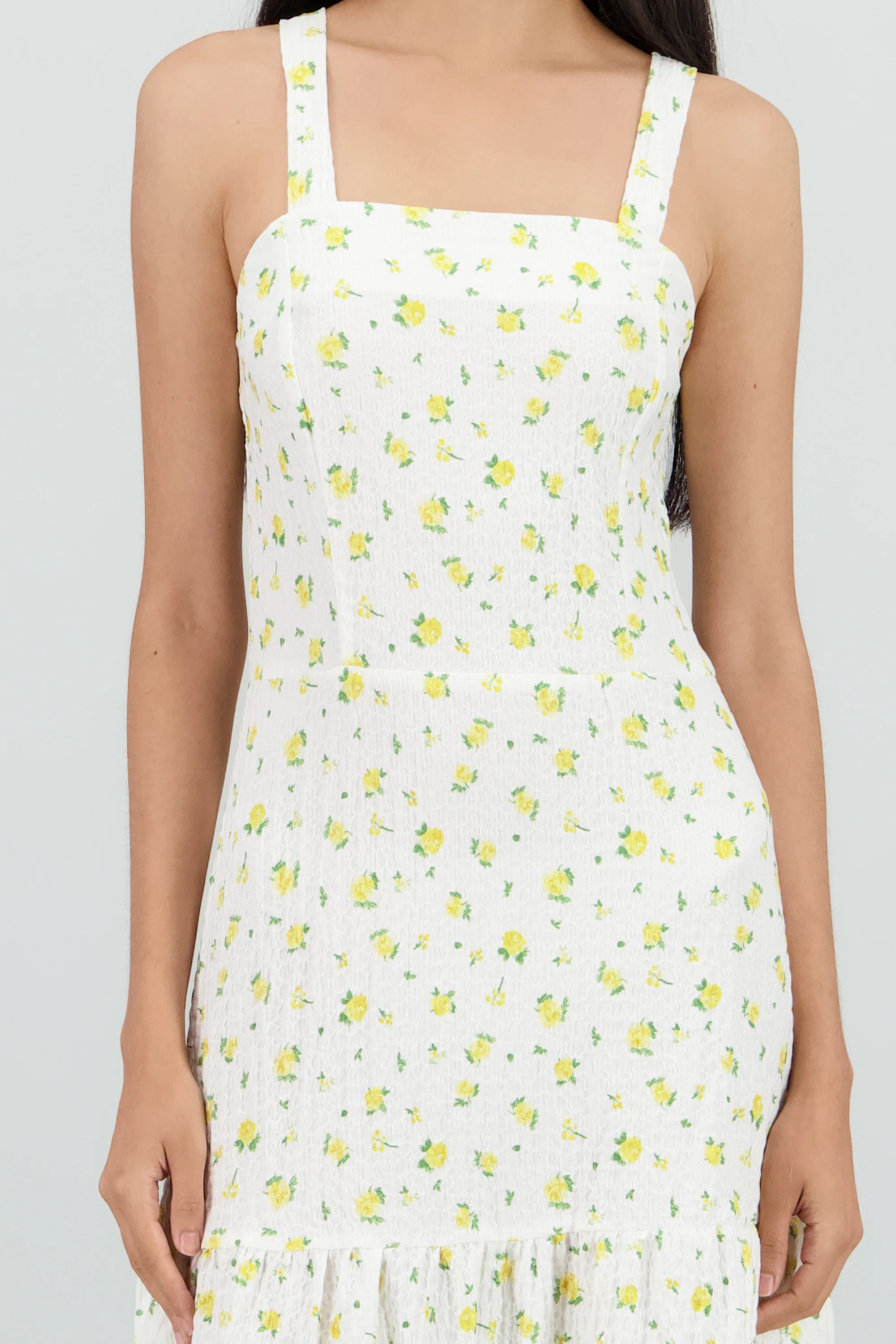 Vestido midi tirantes estampado flores - Image 5