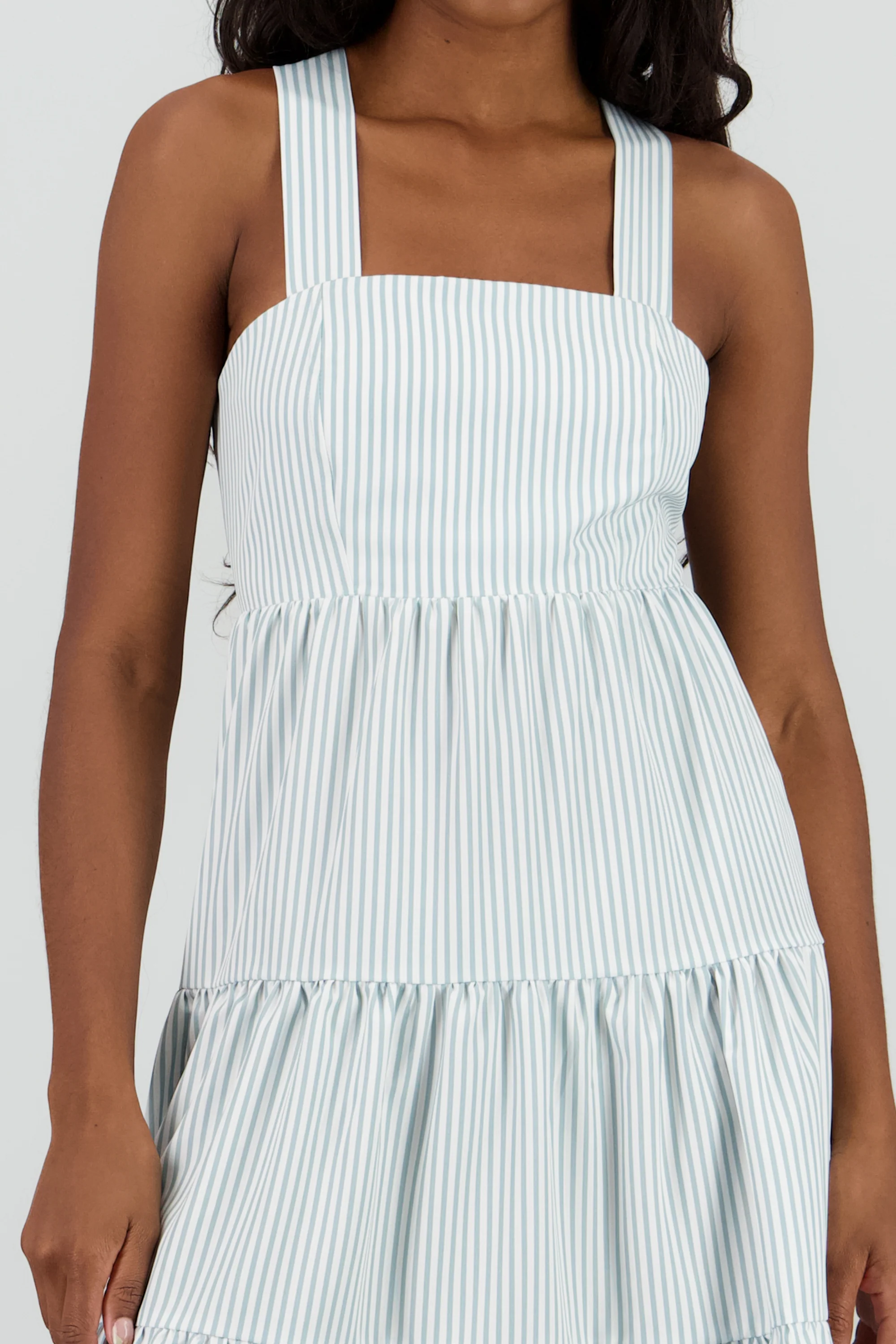 Vestido midi tirantes gruesos olanes - Image 5