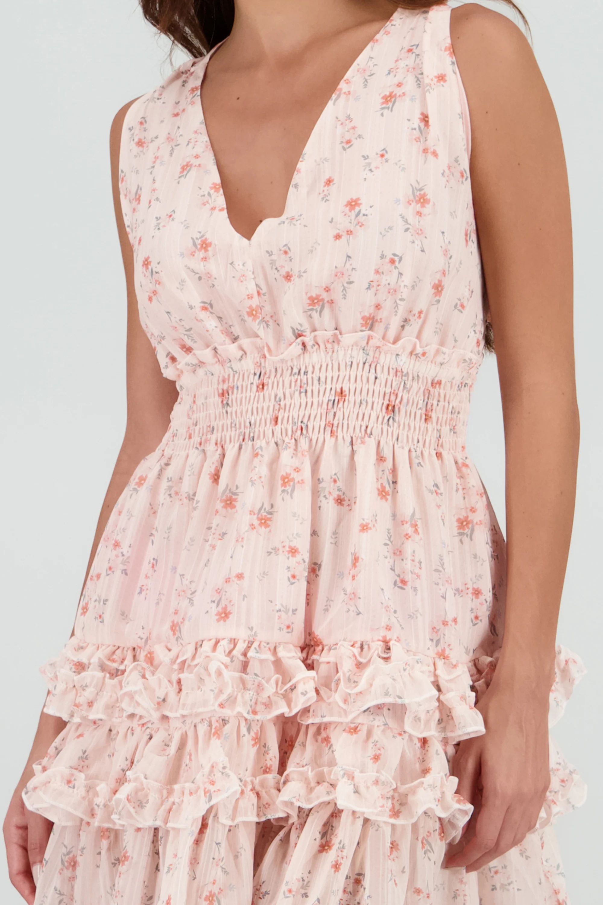 Vestido mini con textura y olanes - Image 5