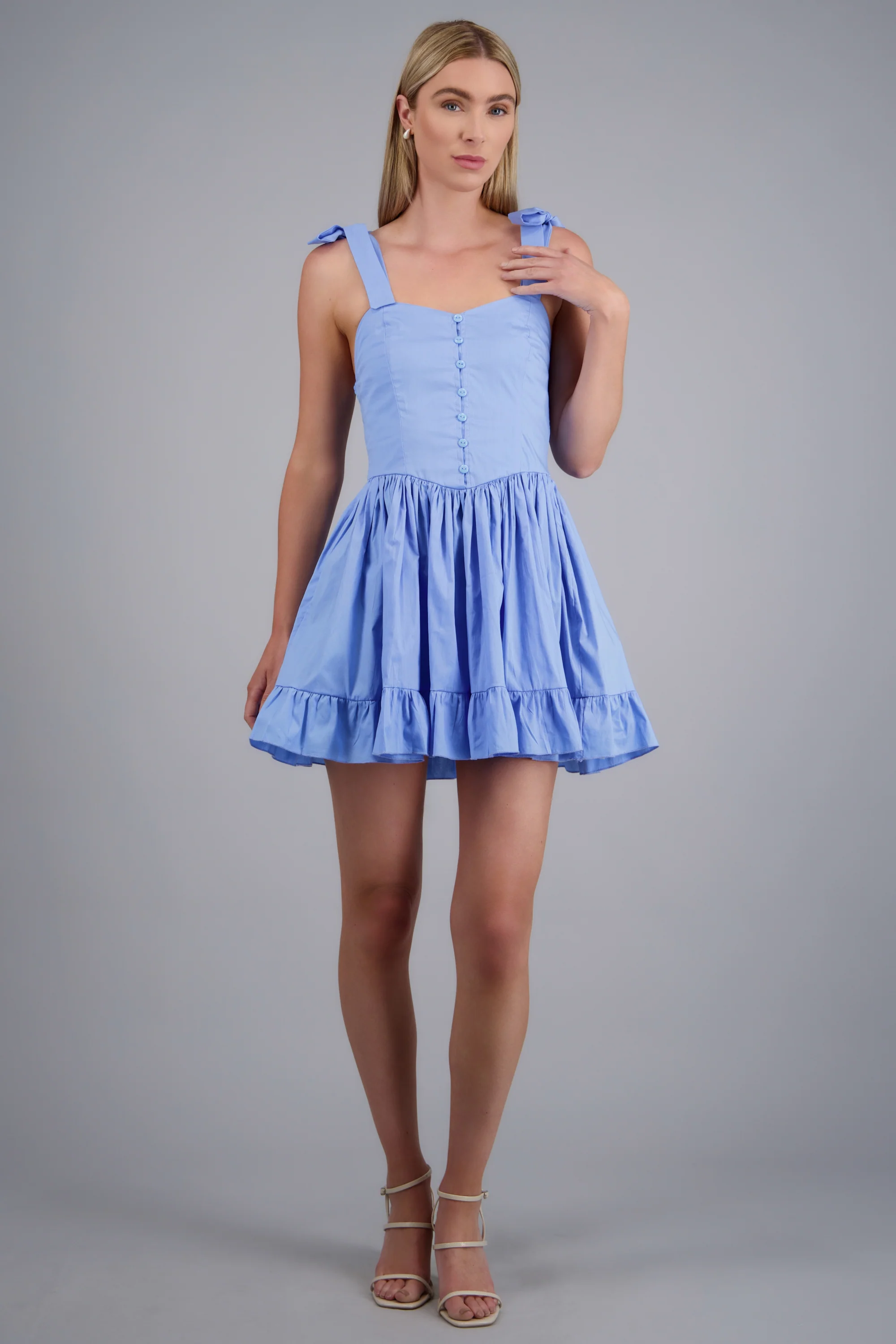 Vestido mini detalle botones - Image 3