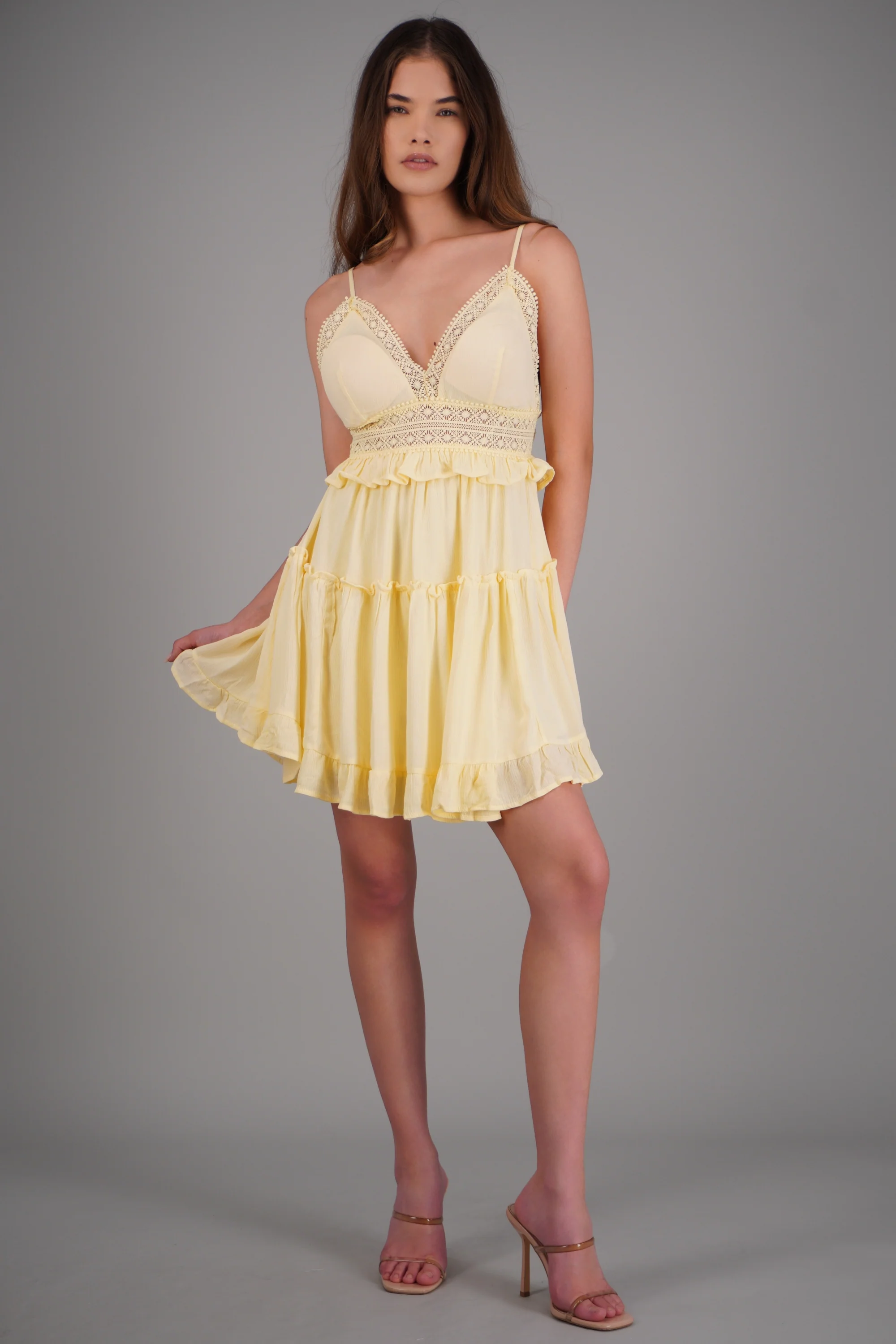 Vestido mini detalle crochet - Image 2
