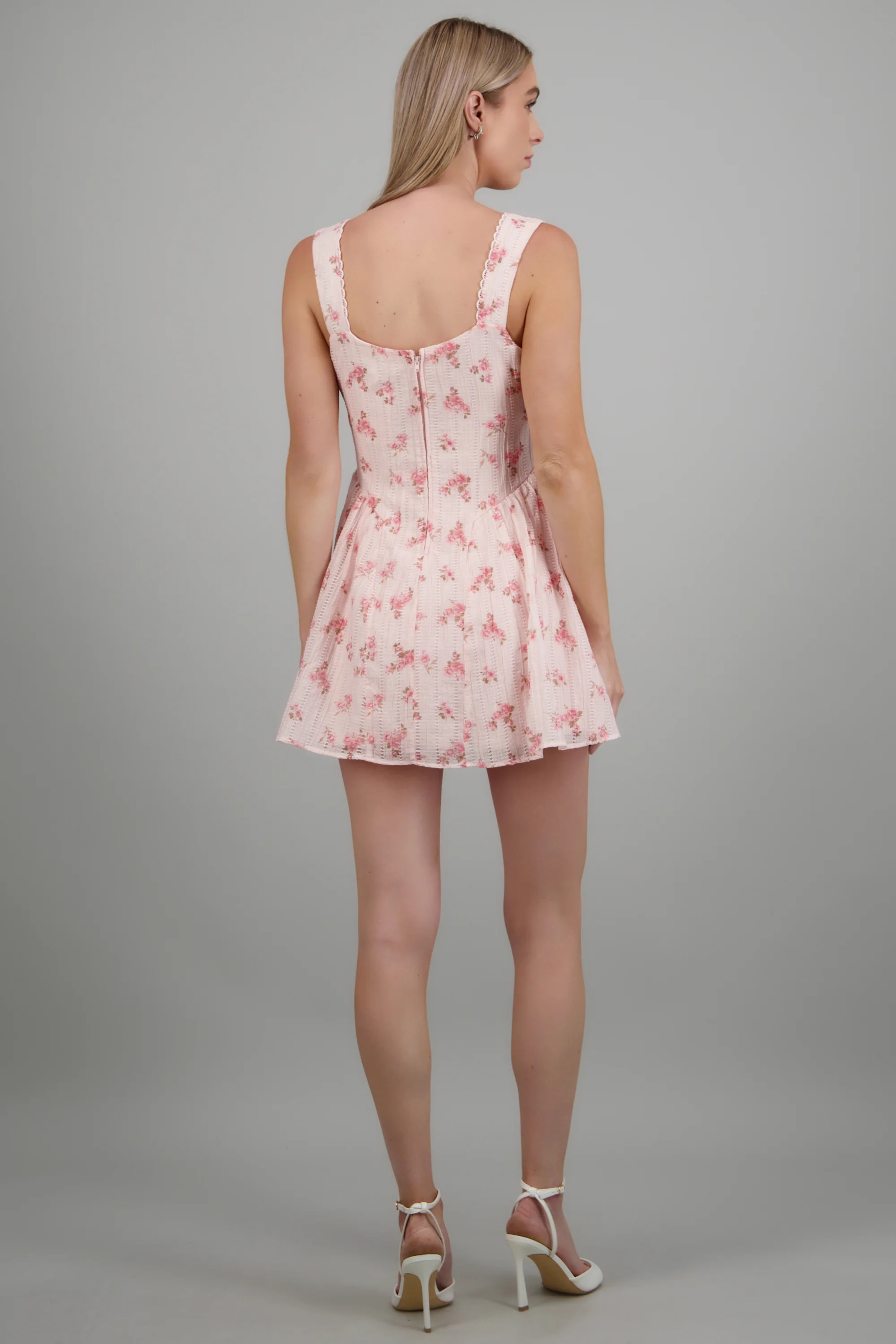 Vestido mini detalle flores - Image 4