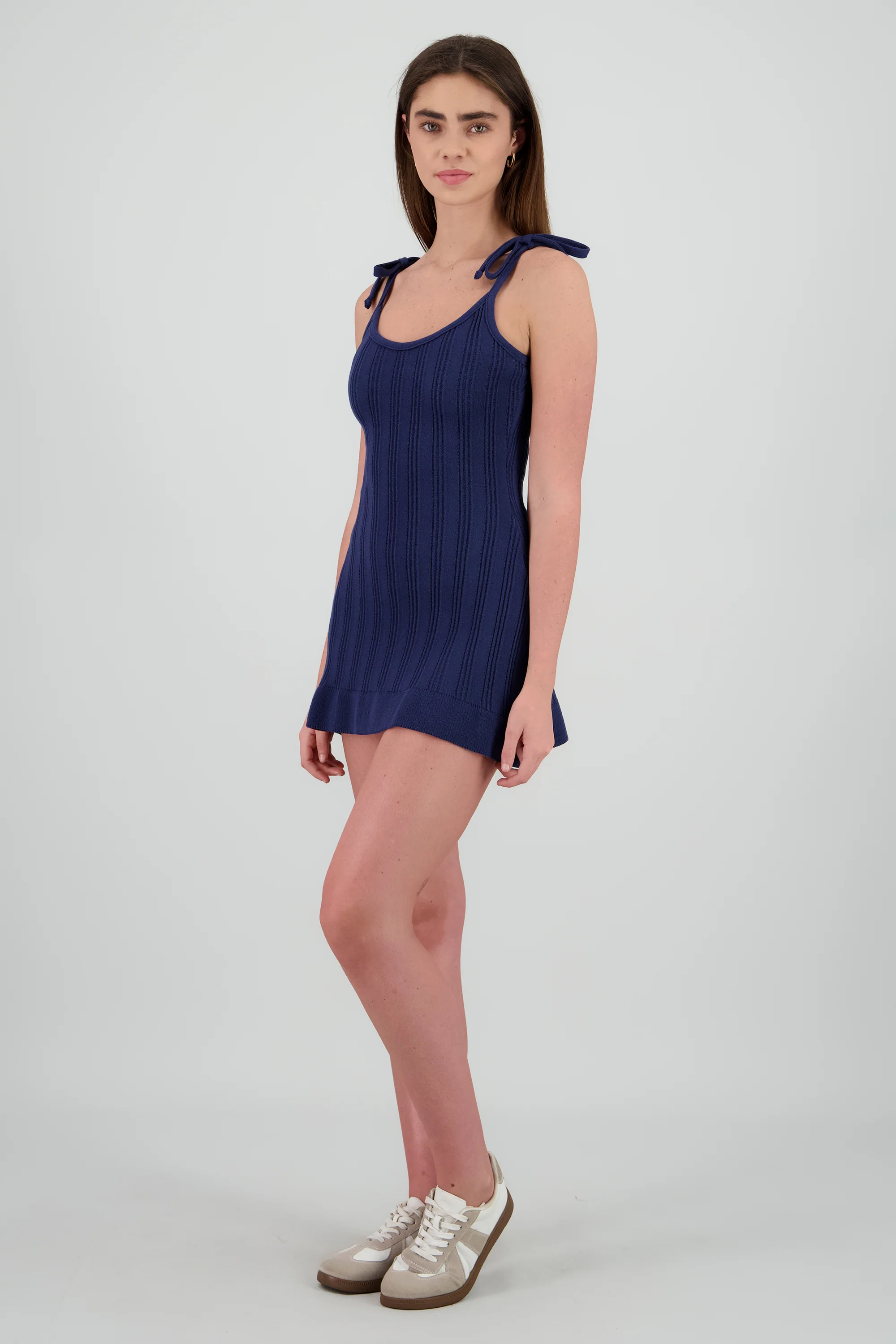 Vestido mini detalle moño tirante - Image 3