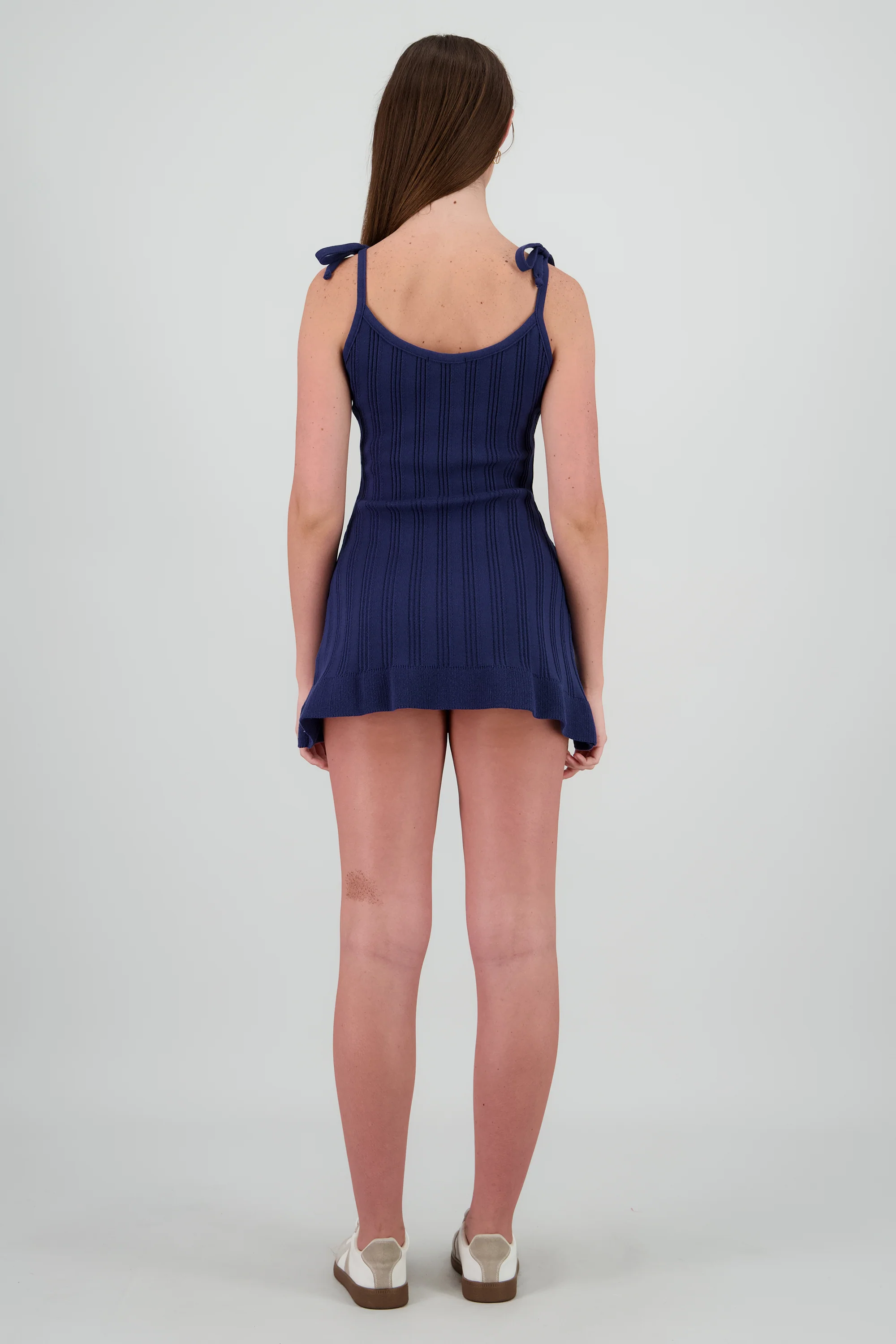 Vestido mini detalle moño tirante - Image 4