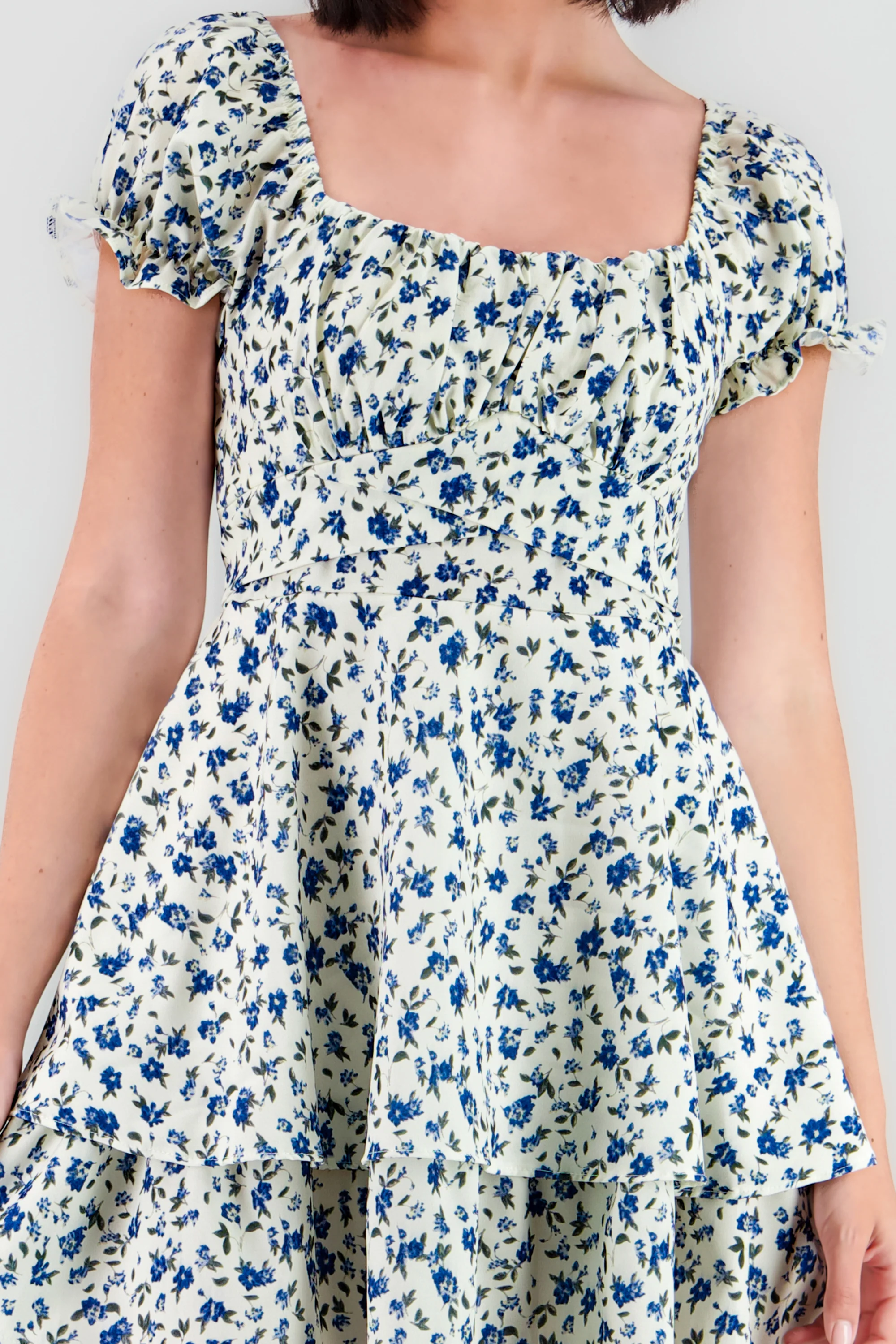 Vestido mini escote cuadrado flores - Image 5