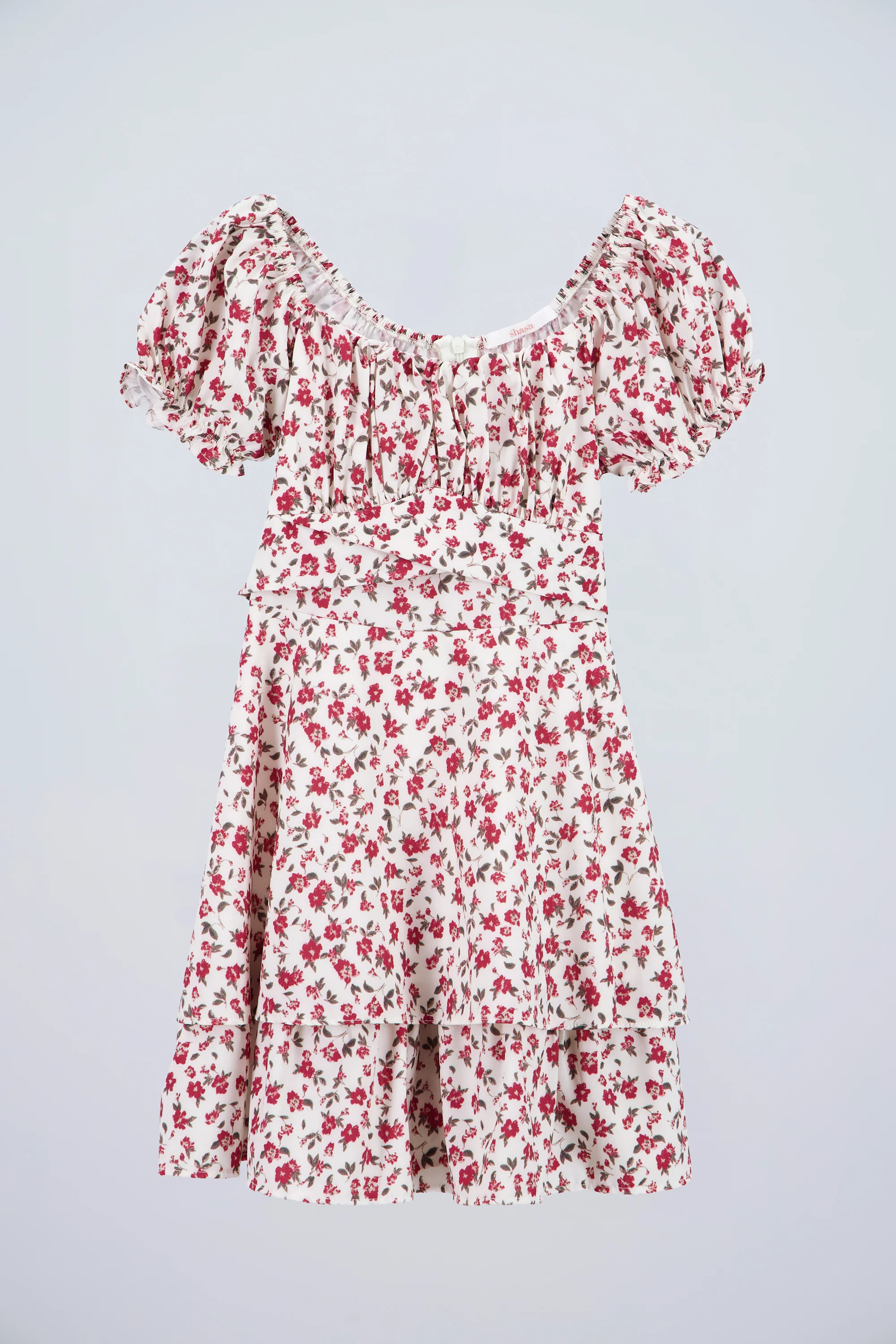 Vestido mini escote cuadrado flores - Image 6
