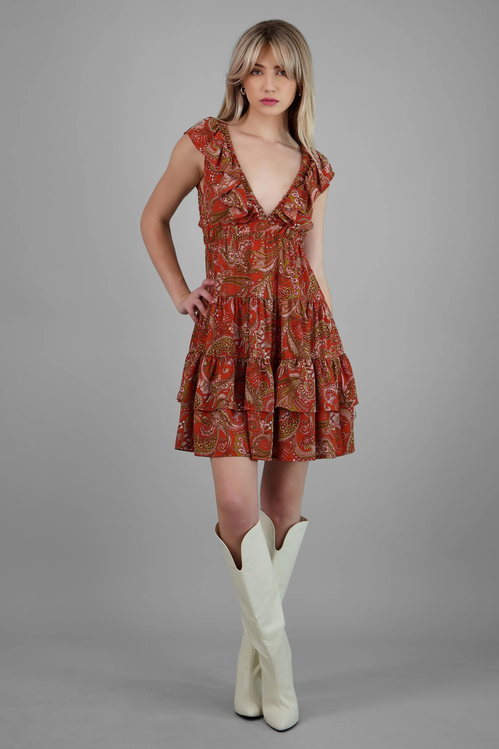 Vestido mini paisley amarre espalda - Image 2