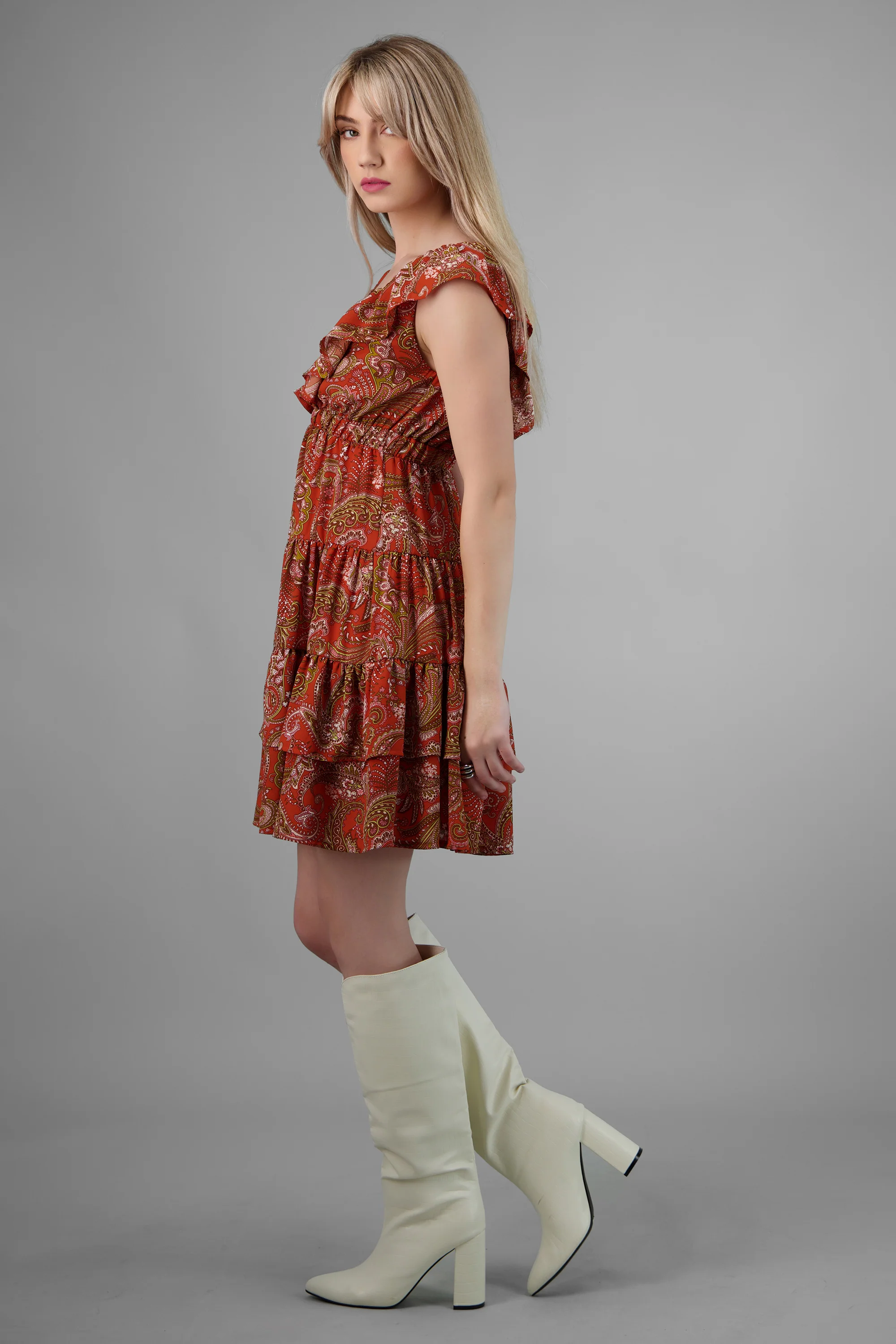 Vestido mini paisley amarre espalda - Image 3