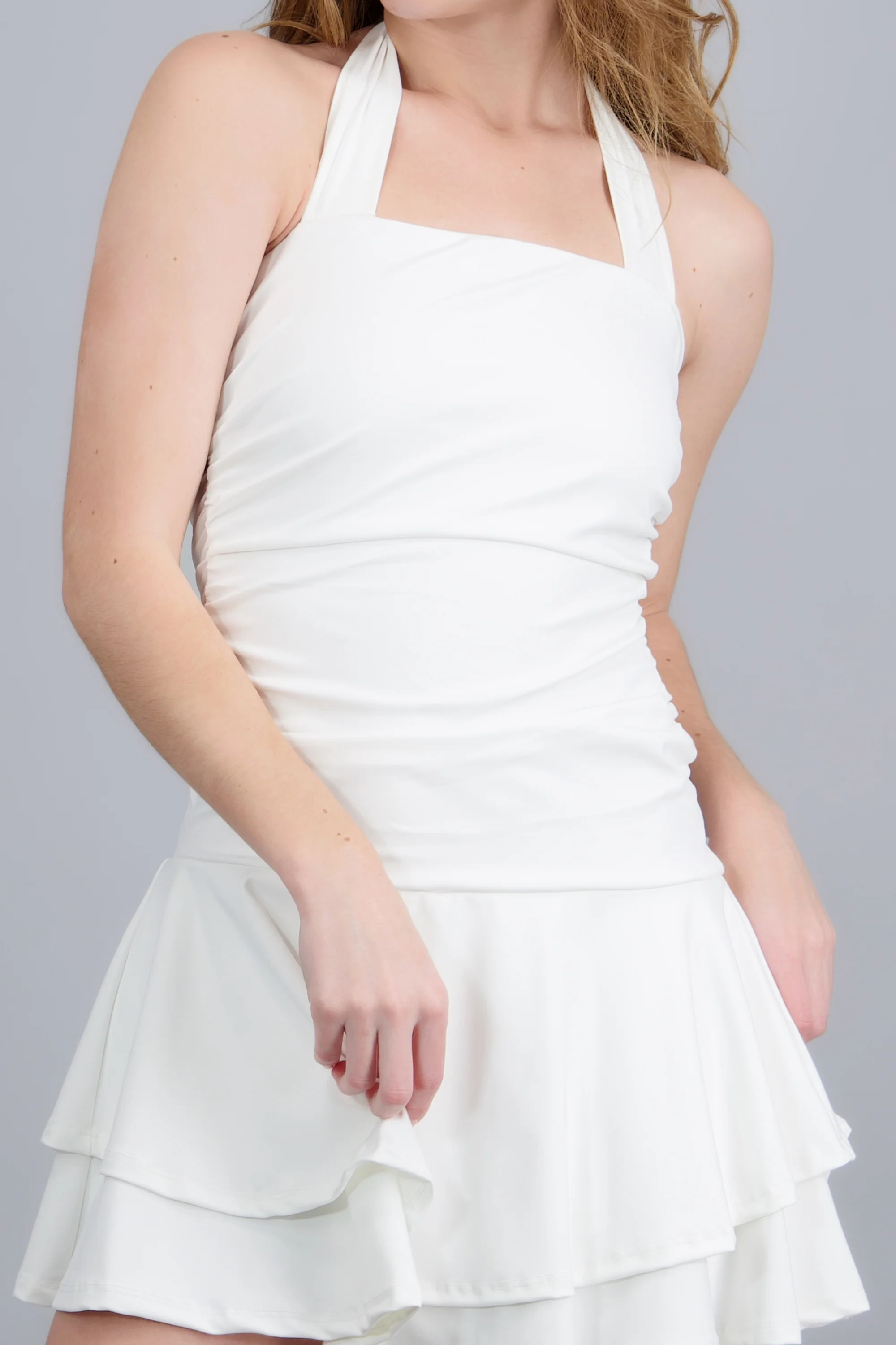 Vestido mini strapless halter - Image 5