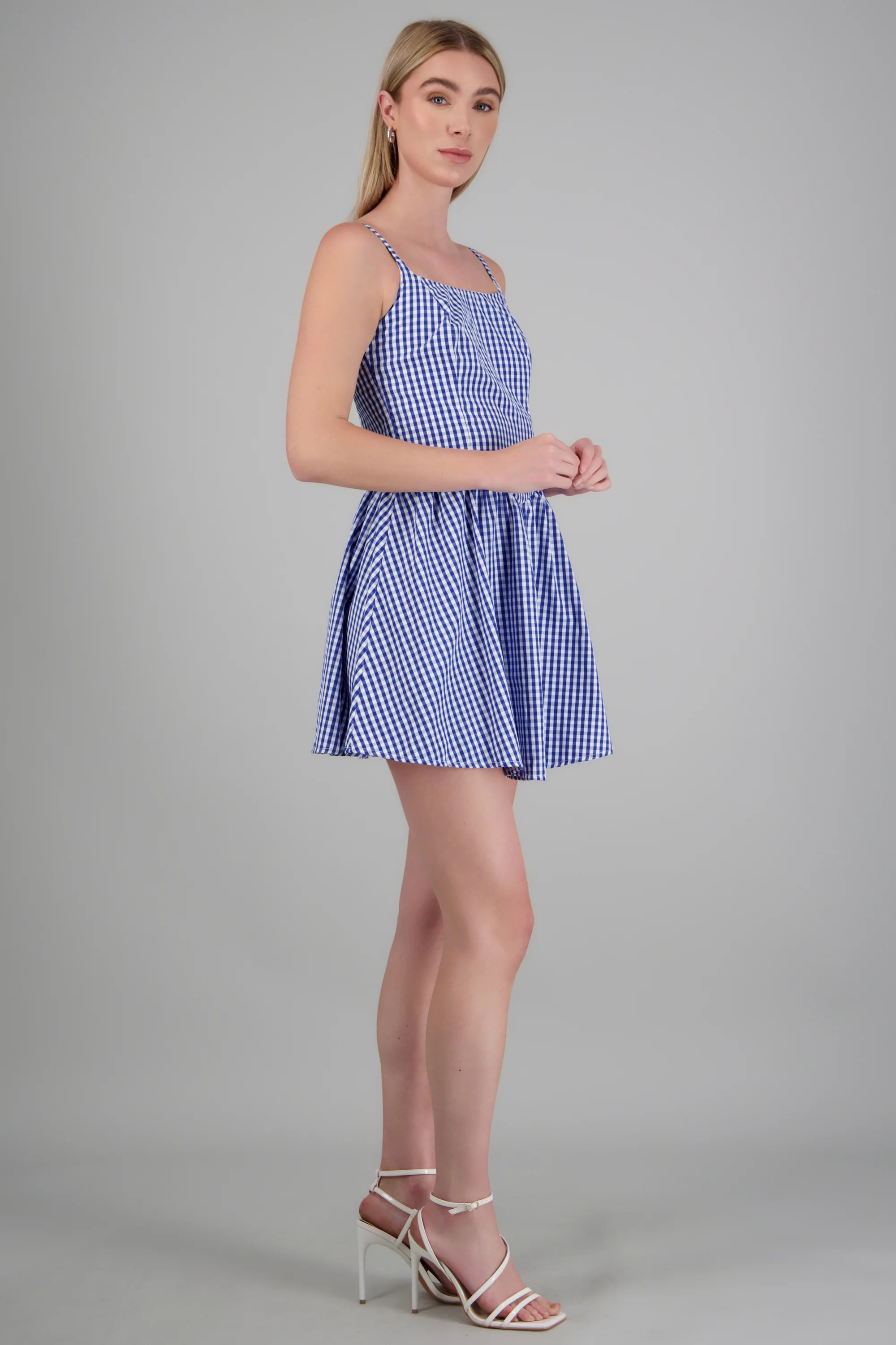 Vestido mini tirantes ginham - Image 2