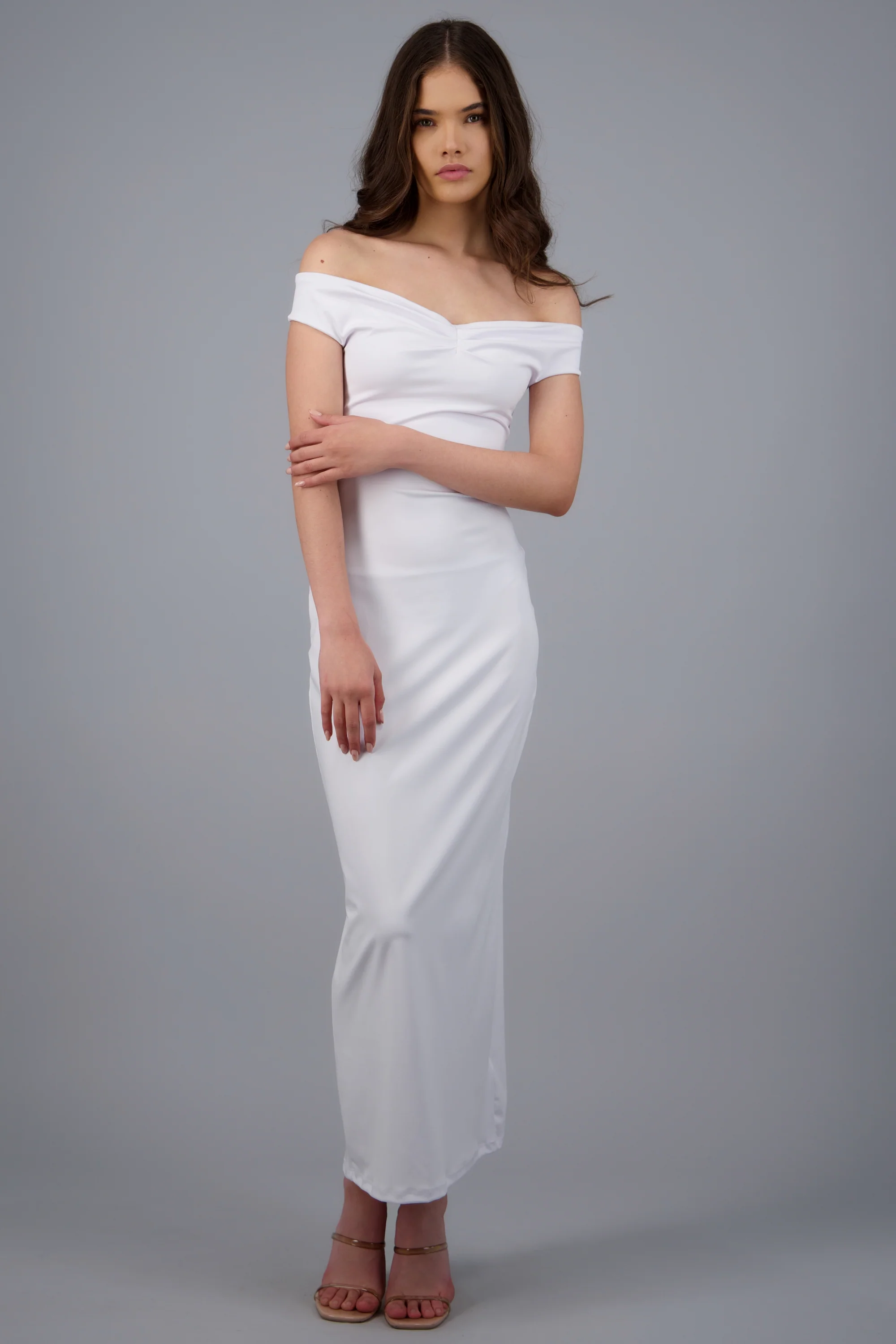 Vestido off shoulder detalle frunce - Image 3