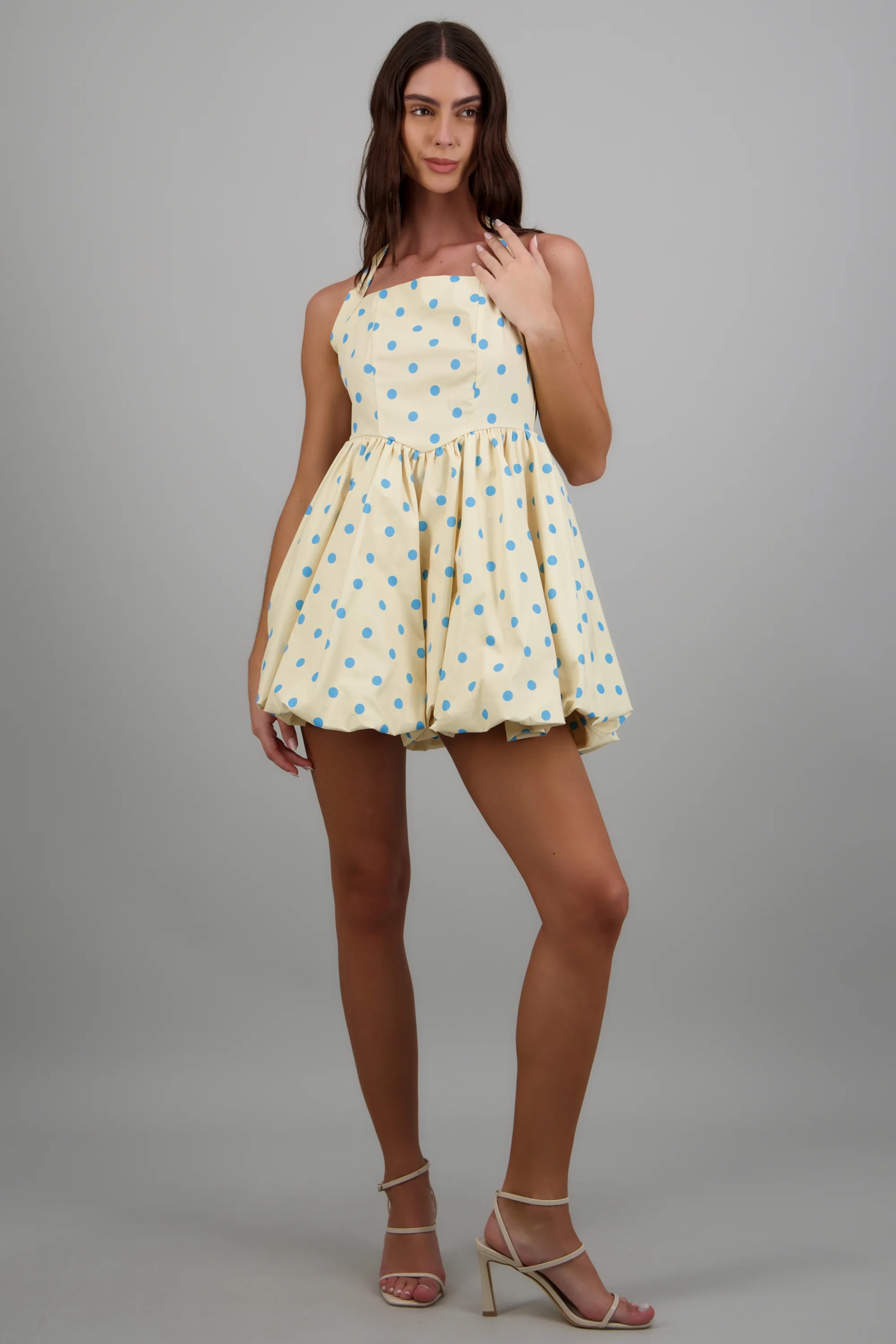 Vestido polkas falda bubble