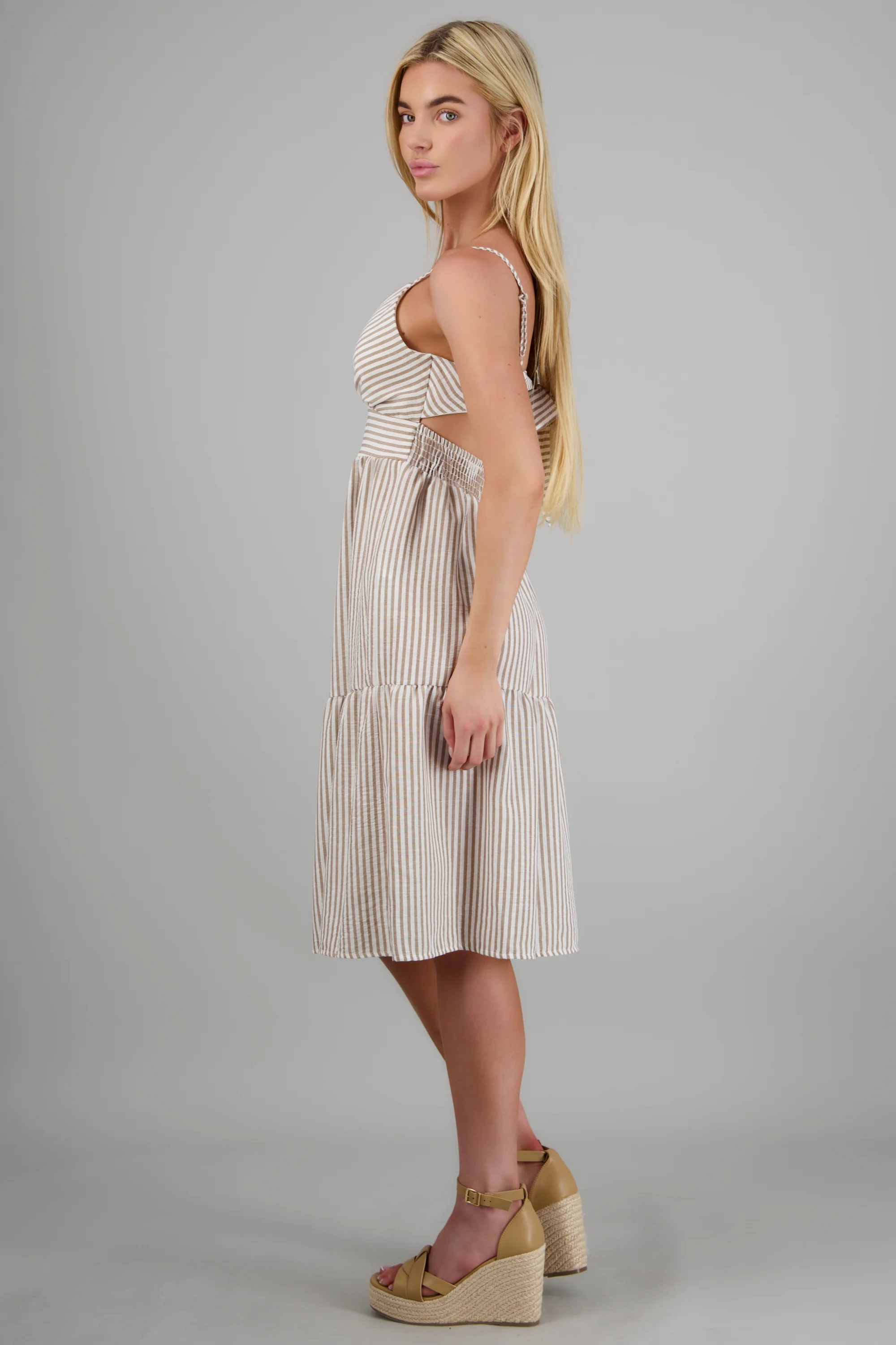 Vestido rayado tirantes - Image 2