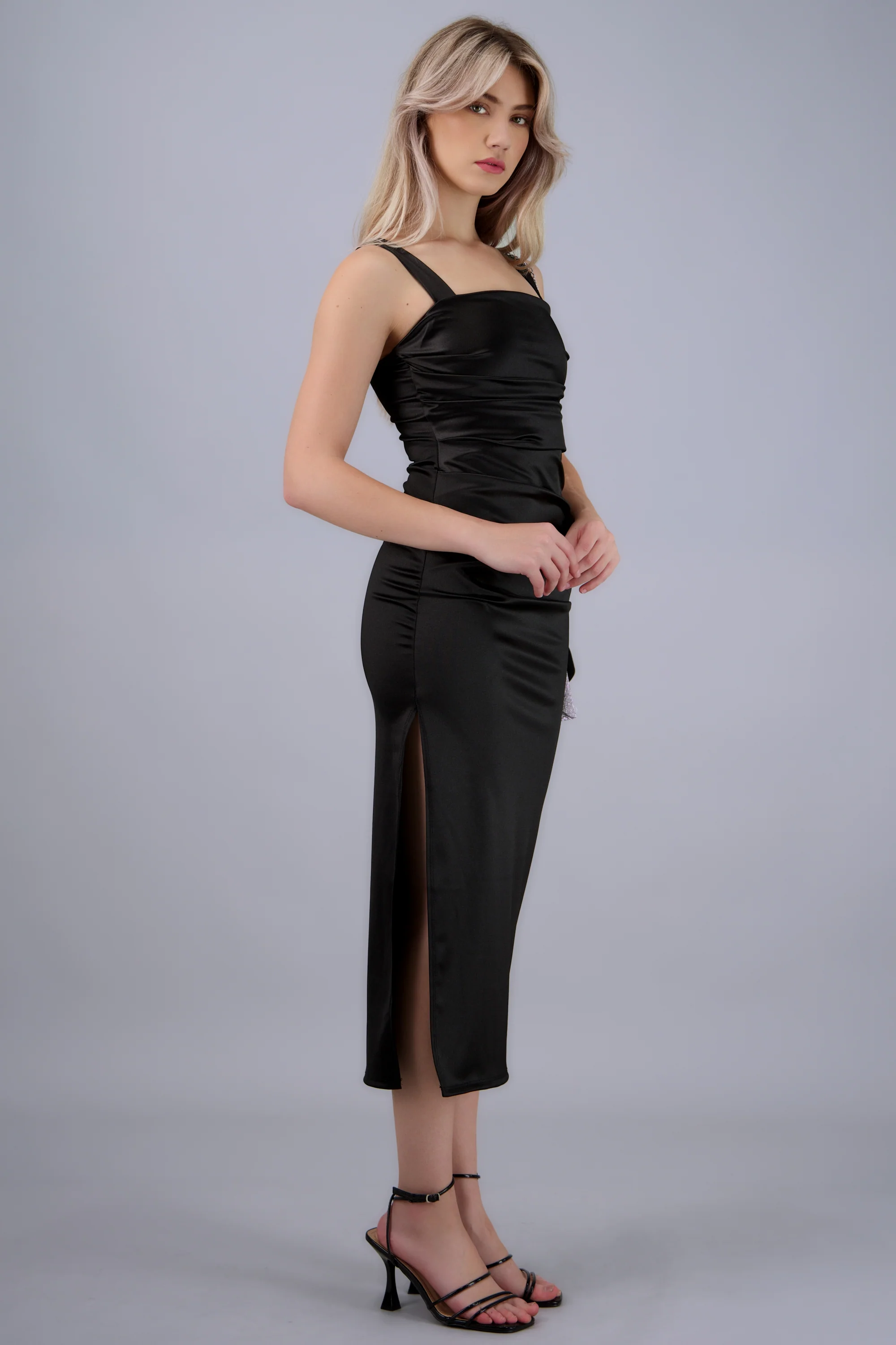 Vestido satin liso - Image 3