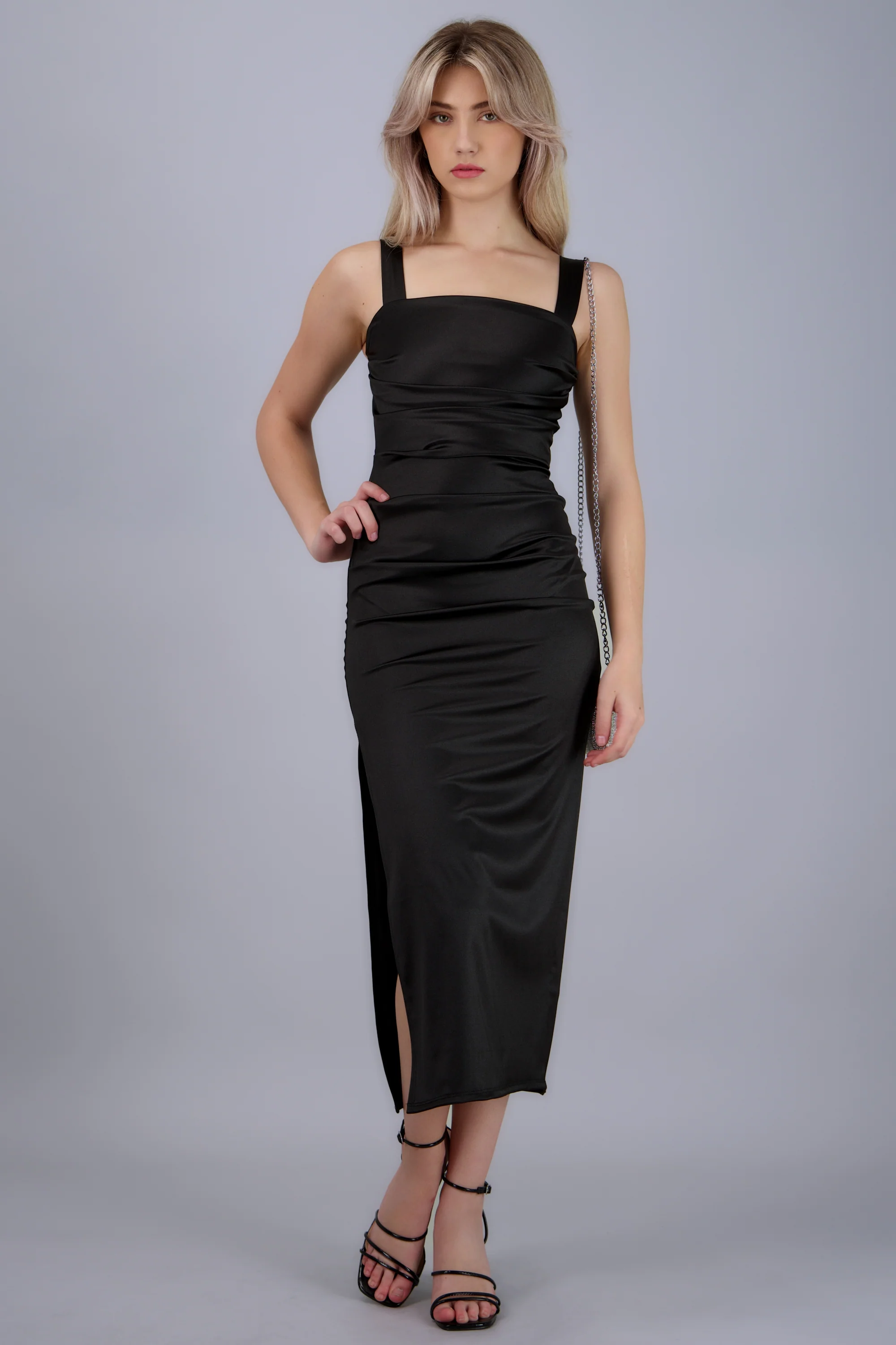 Vestido satin liso - Image 7