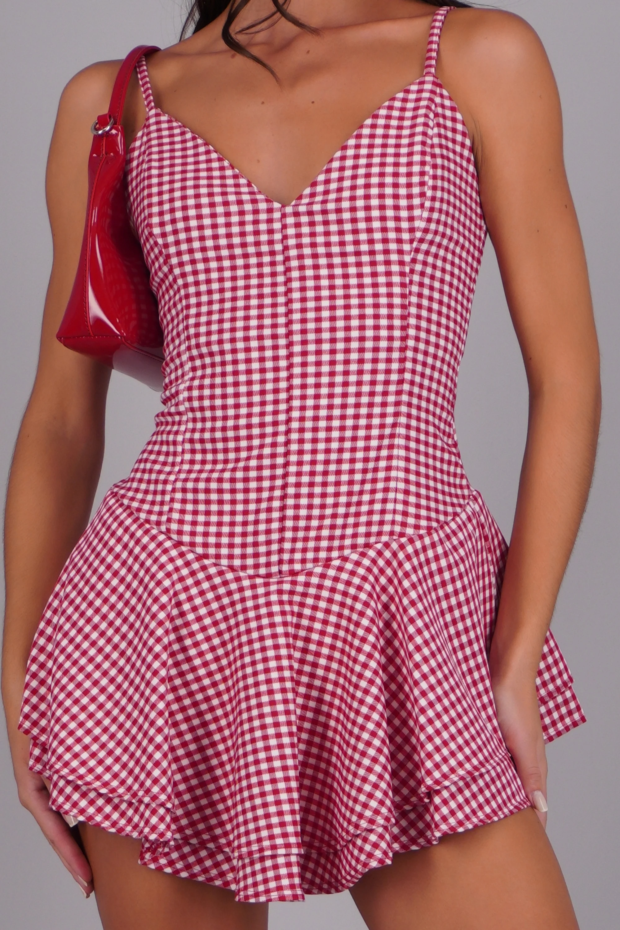 Vestido short corto gingham - Image 5