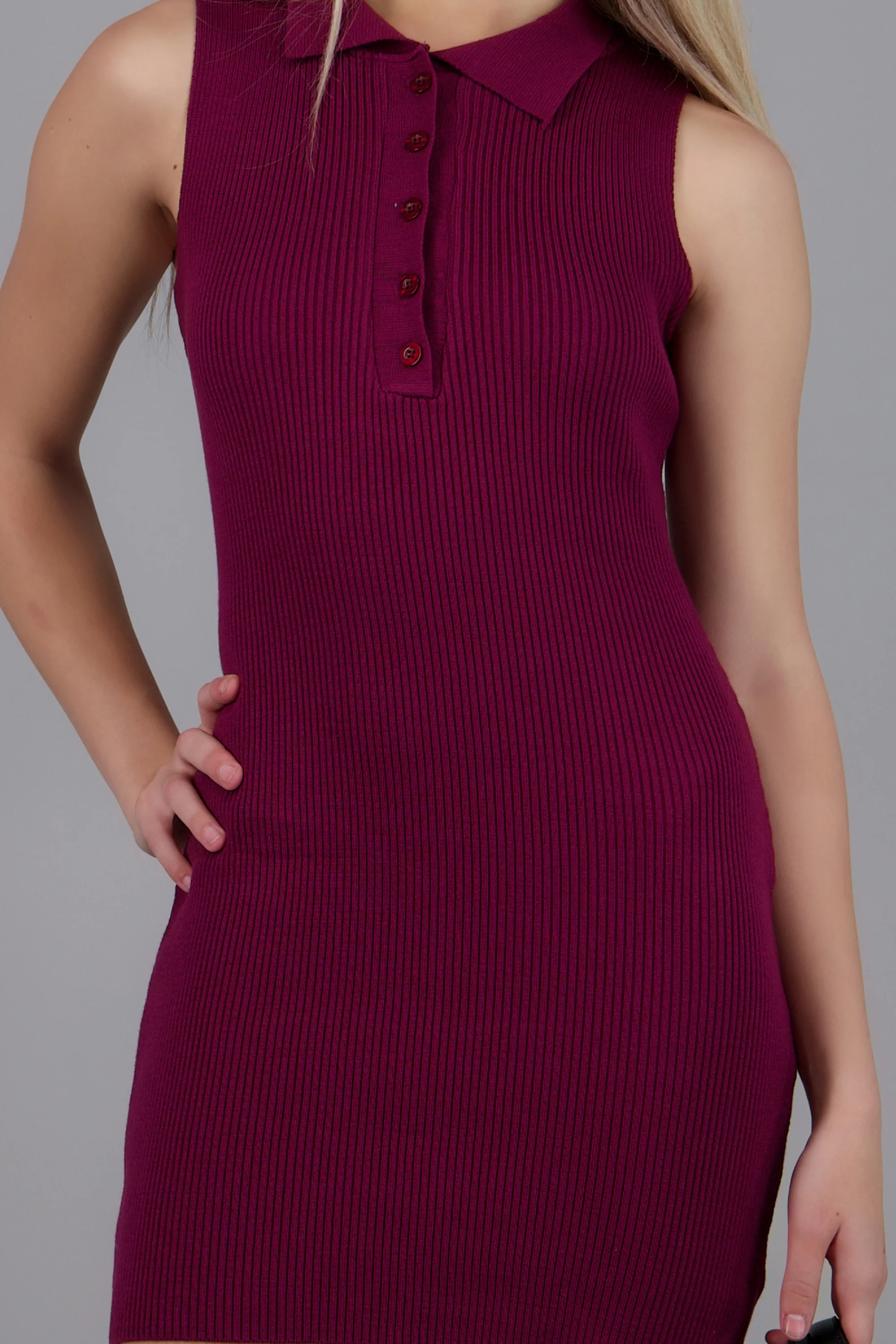 Vestido sin manga cuello polo - Image 5