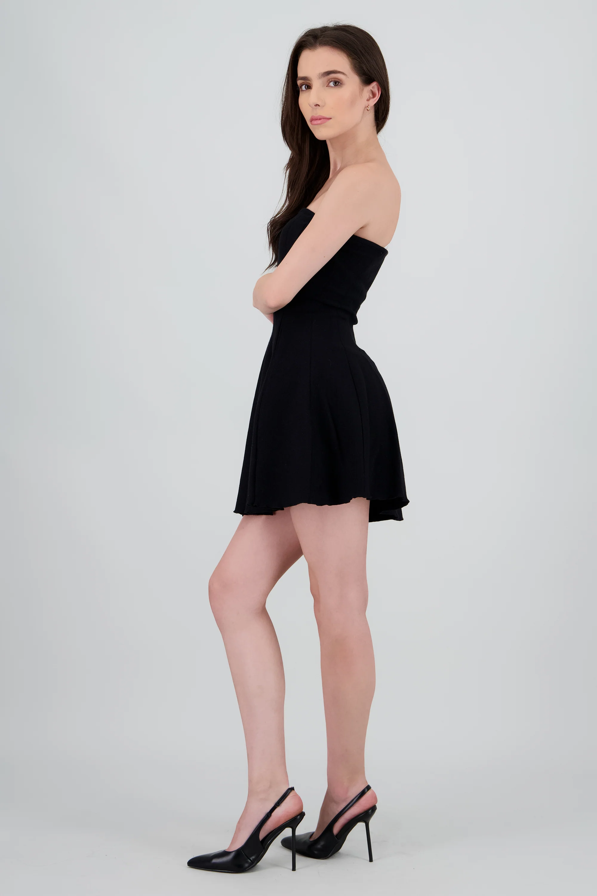 Vestido strapless detalle olan - Image 3