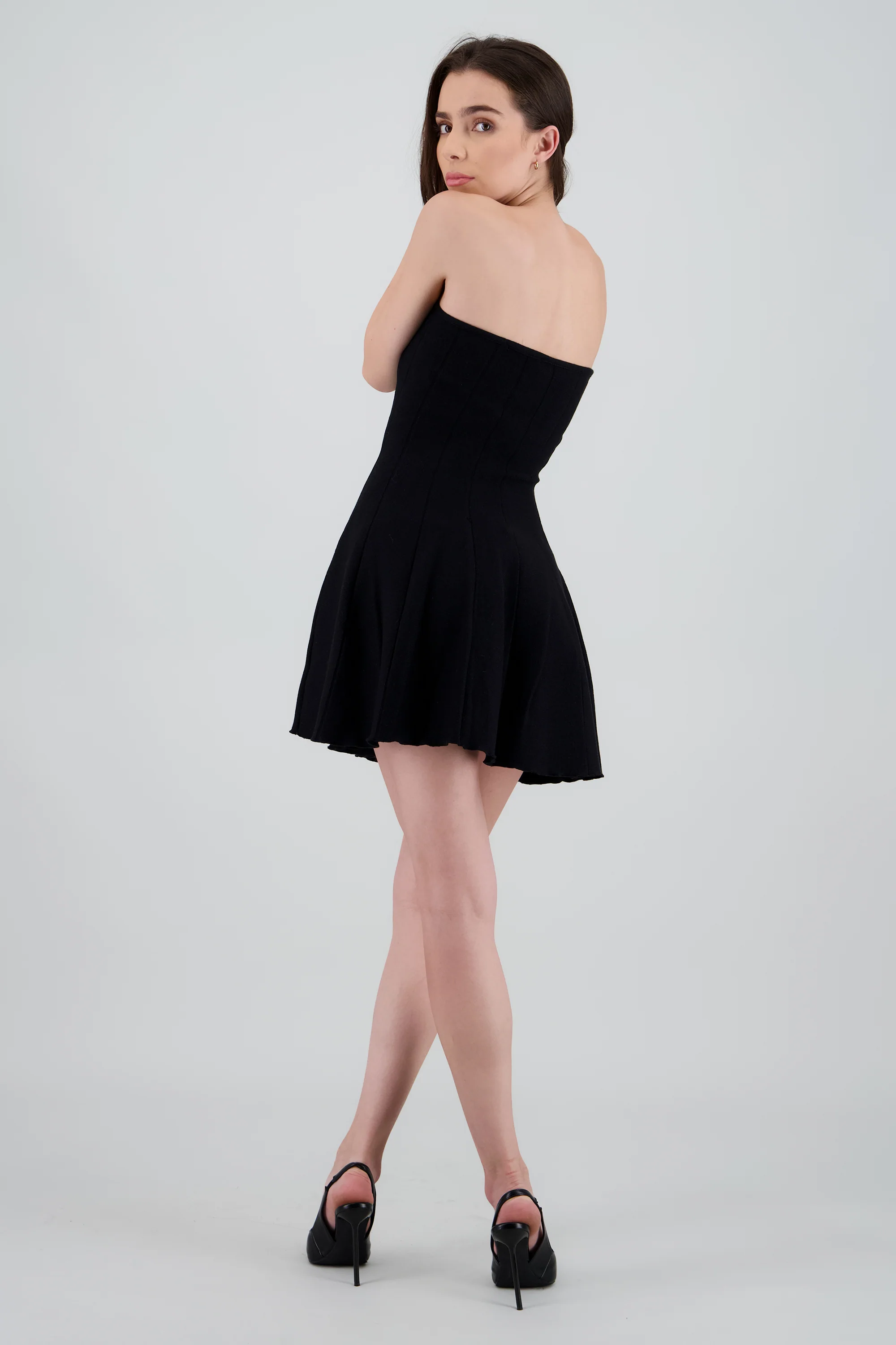 Vestido strapless detalle olan - Image 4