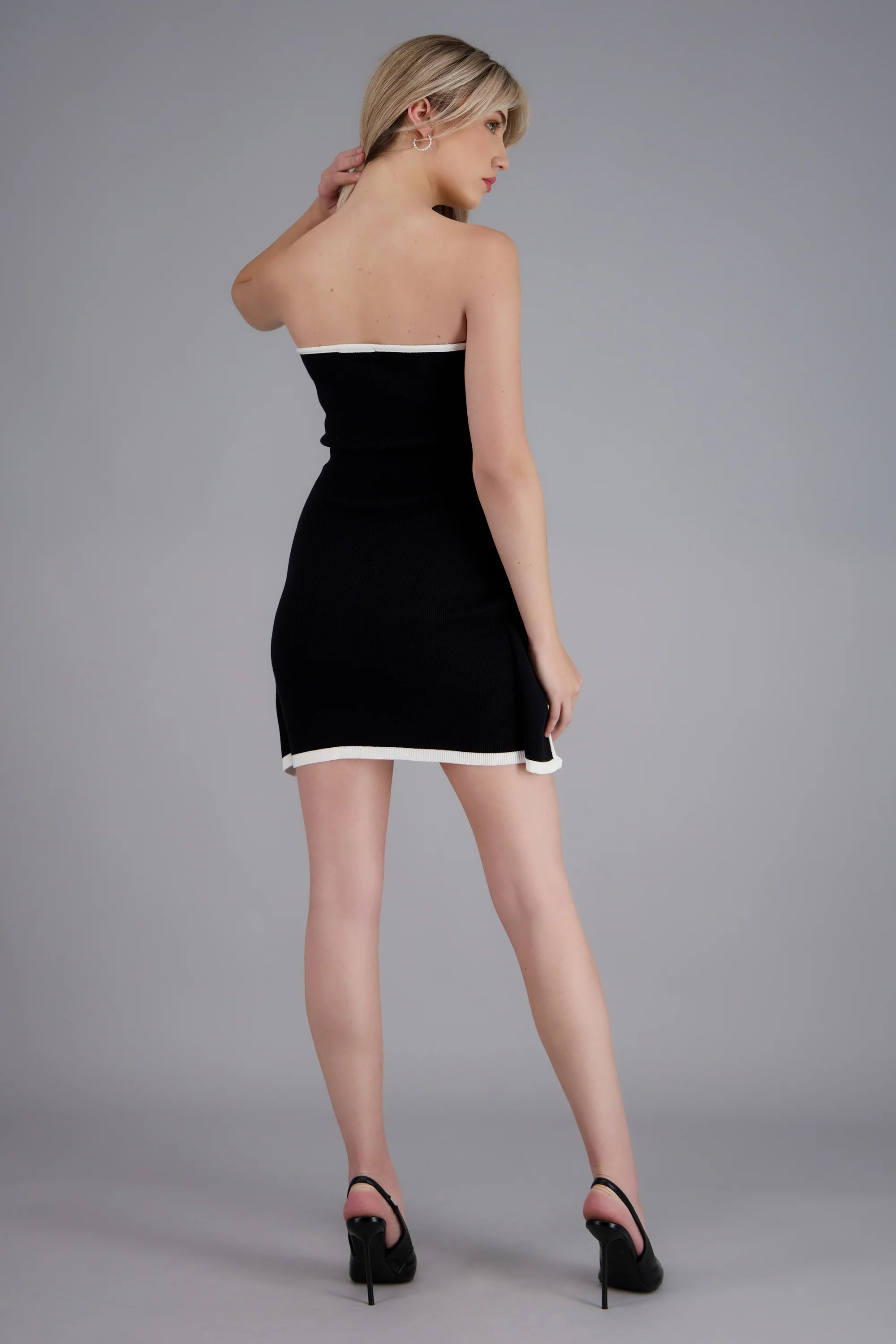 VESTIDO STRAPLESS DET CONTRASTE LAZO KNI - Image 4