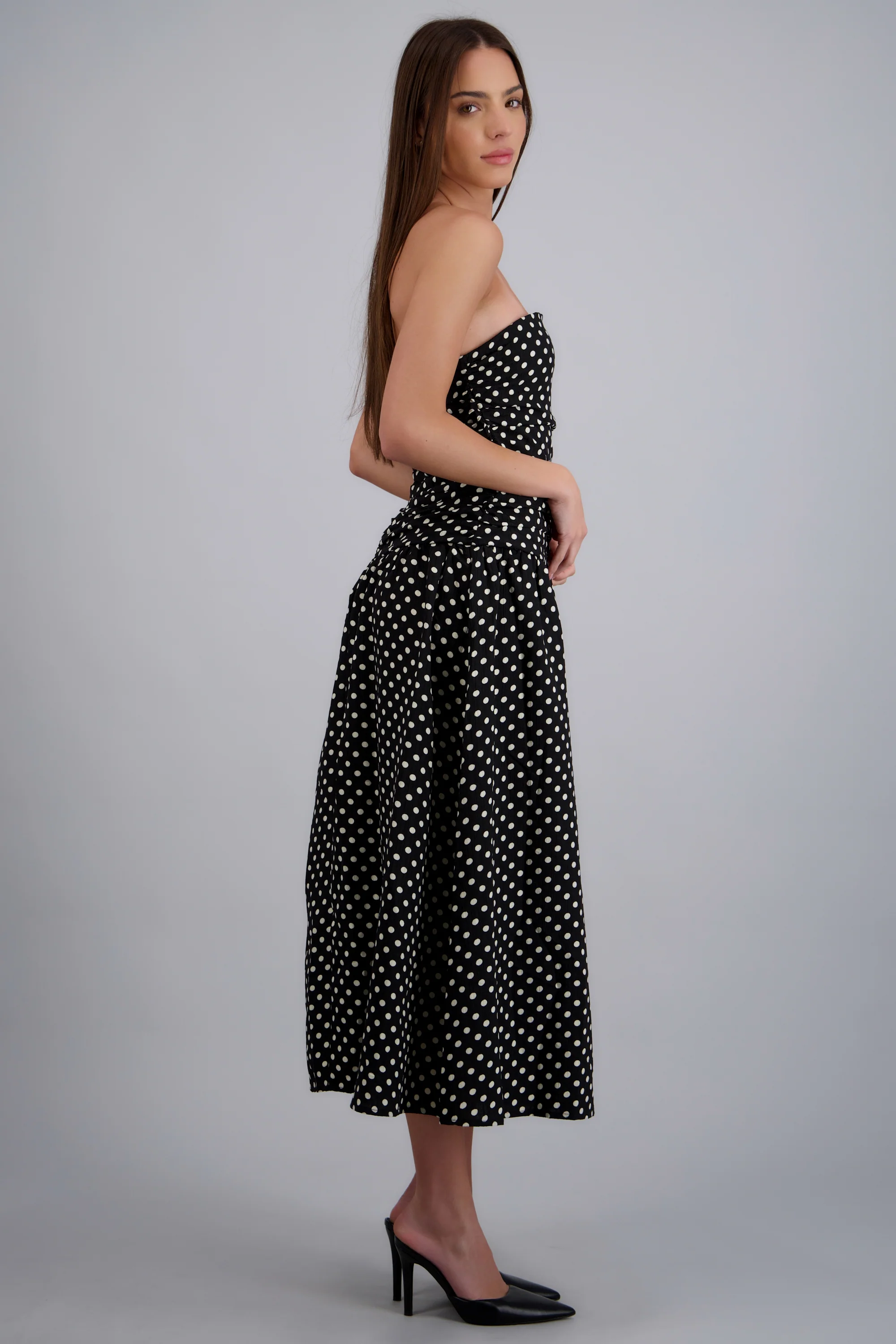 Vestido strapless lunares - Image 2