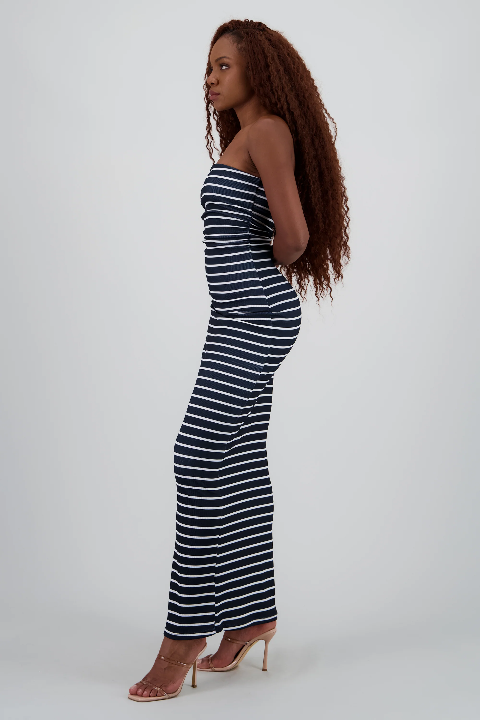 Vestido strapless rayas - Image 3
