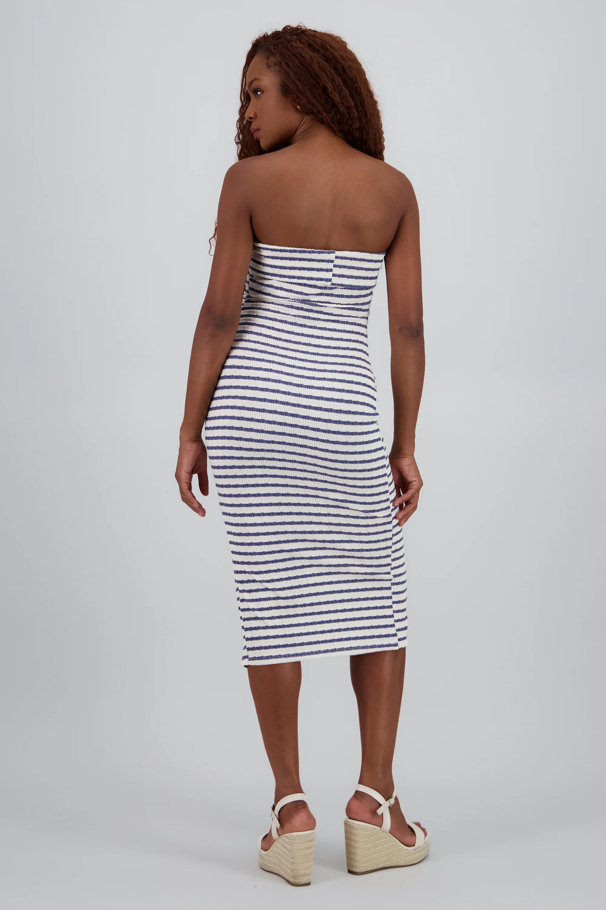 Vestido strapless rayas - Image 4