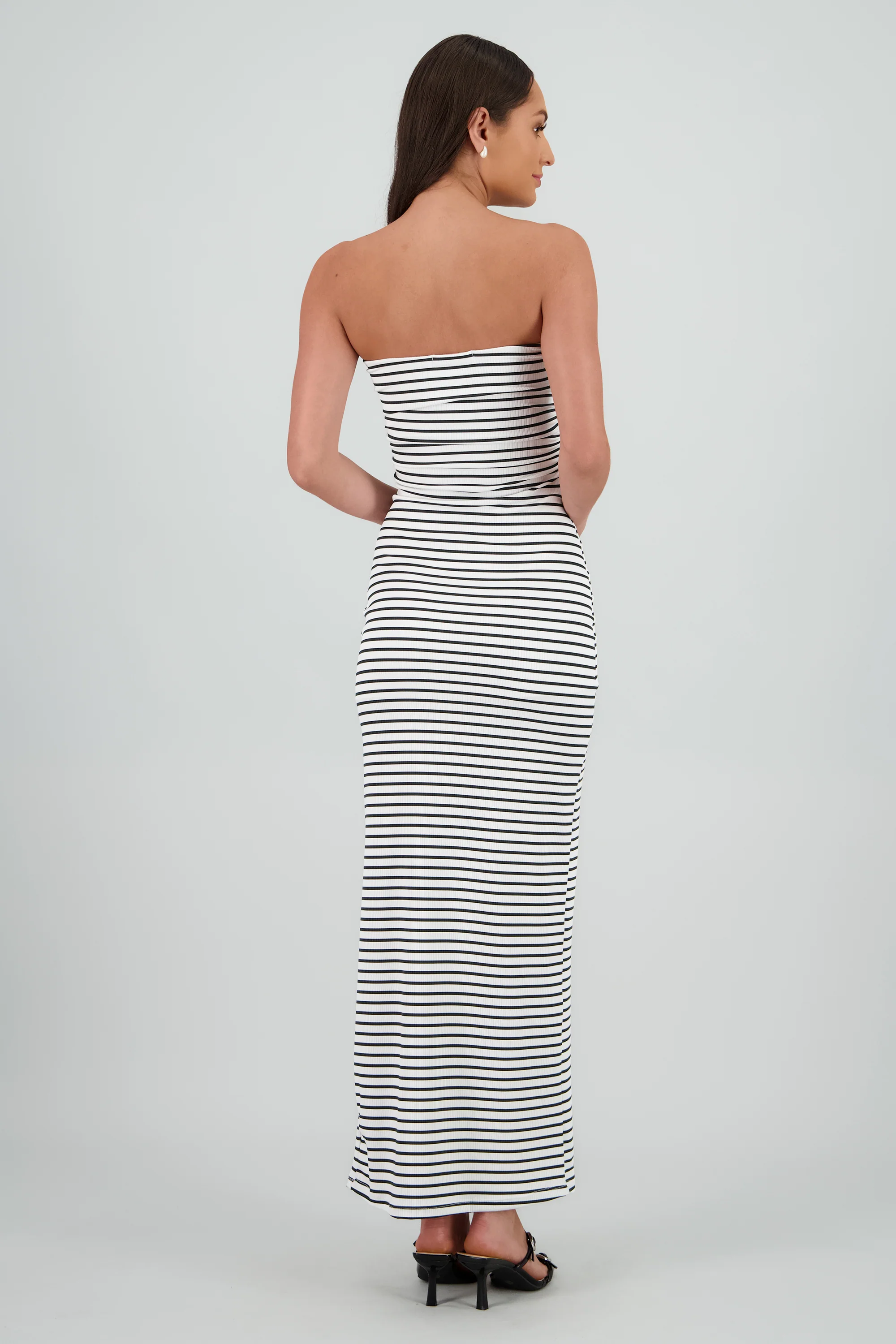 Vestido strapless rayas - Image 4