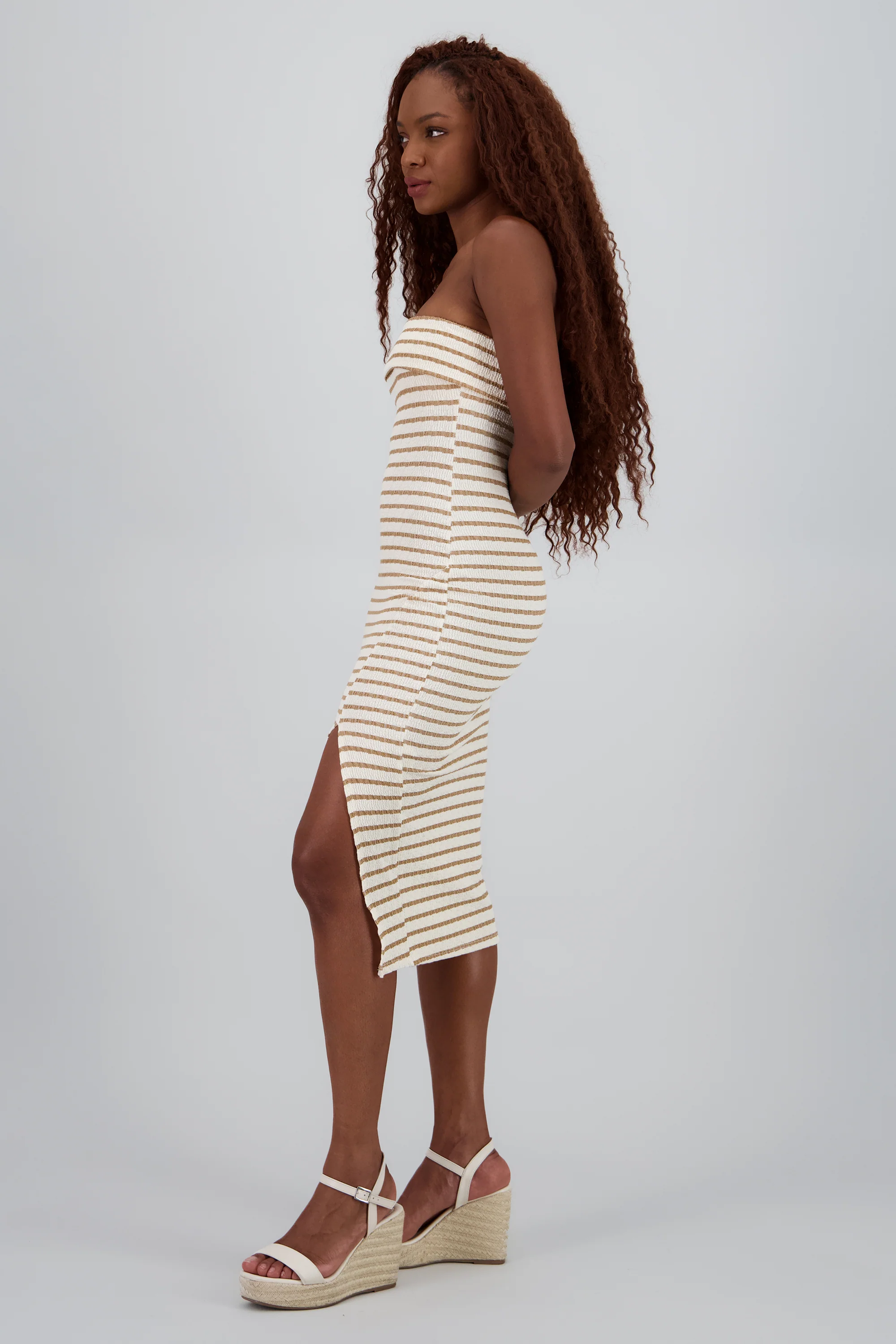Vestido strapless rayas - Image 3