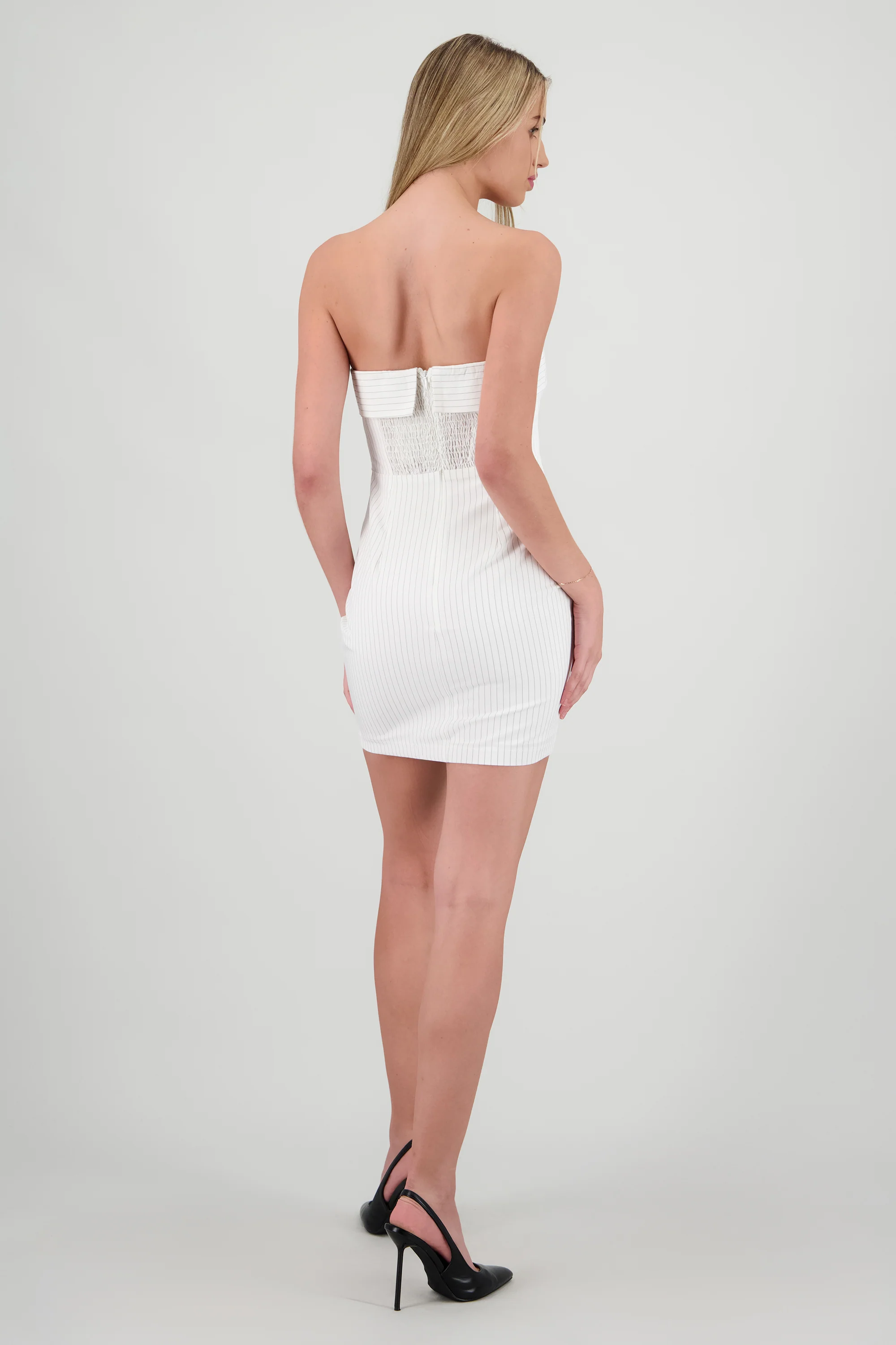 Vestido strapless rayas - Image 4