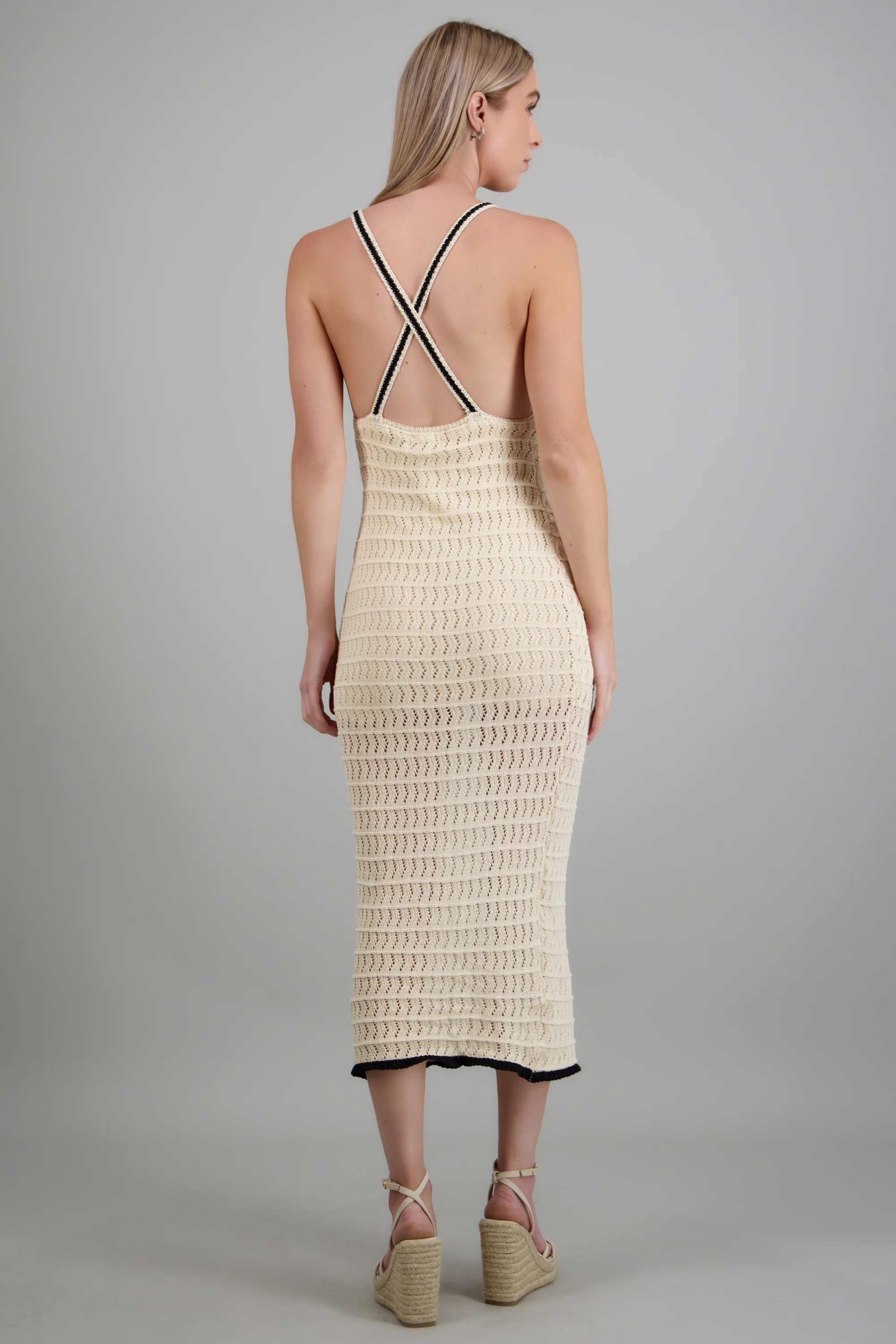 Vestido tejido detalle contrastes - Image 4