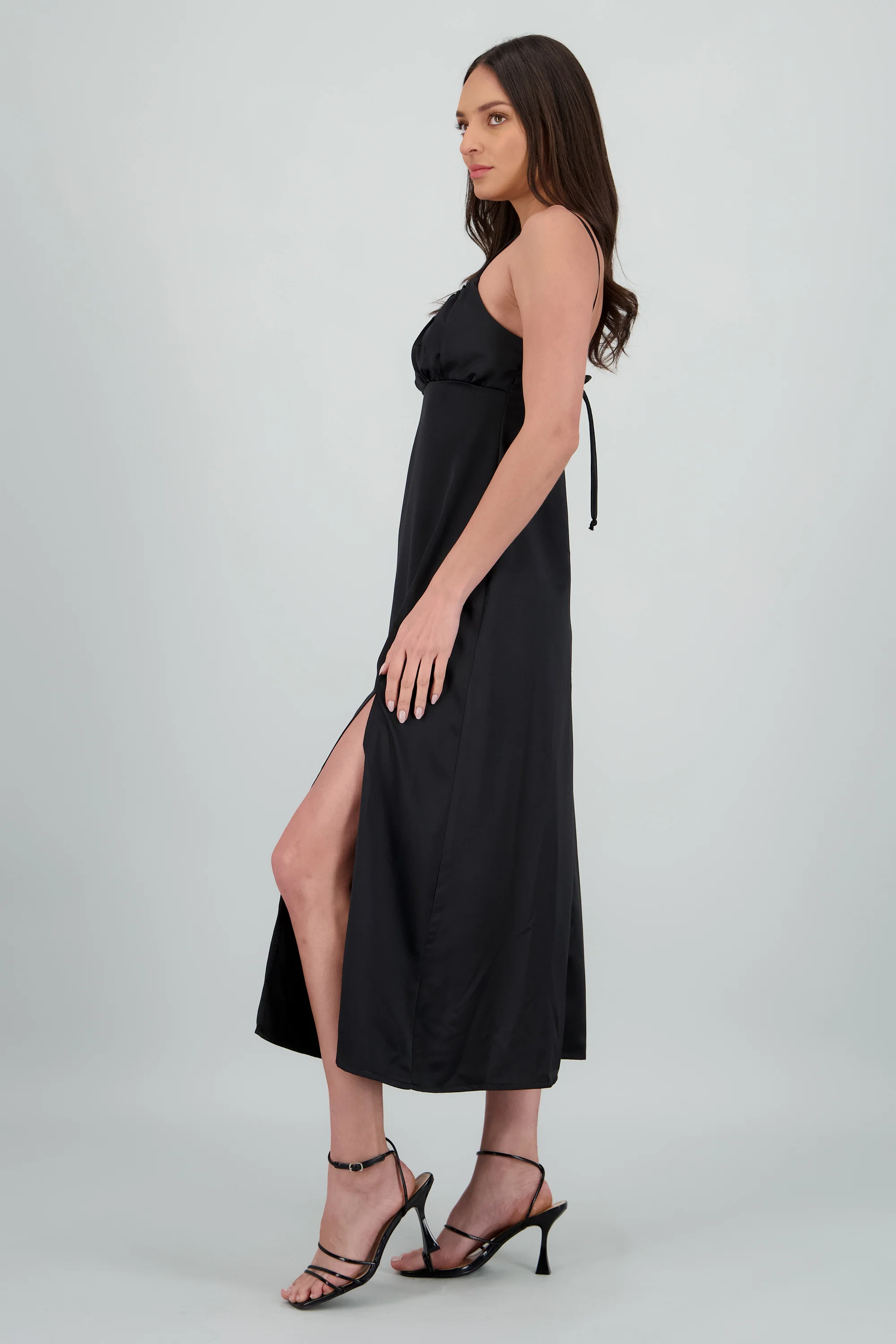 Vestido tirantes escote drapeado - Image 3