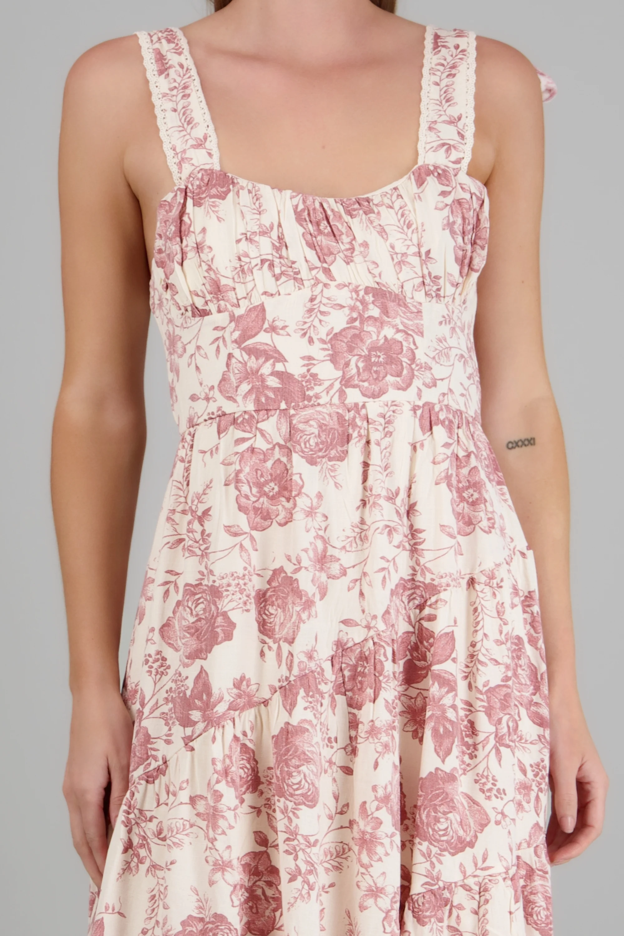 Vestido tirantes moño estampado flores - Image 5