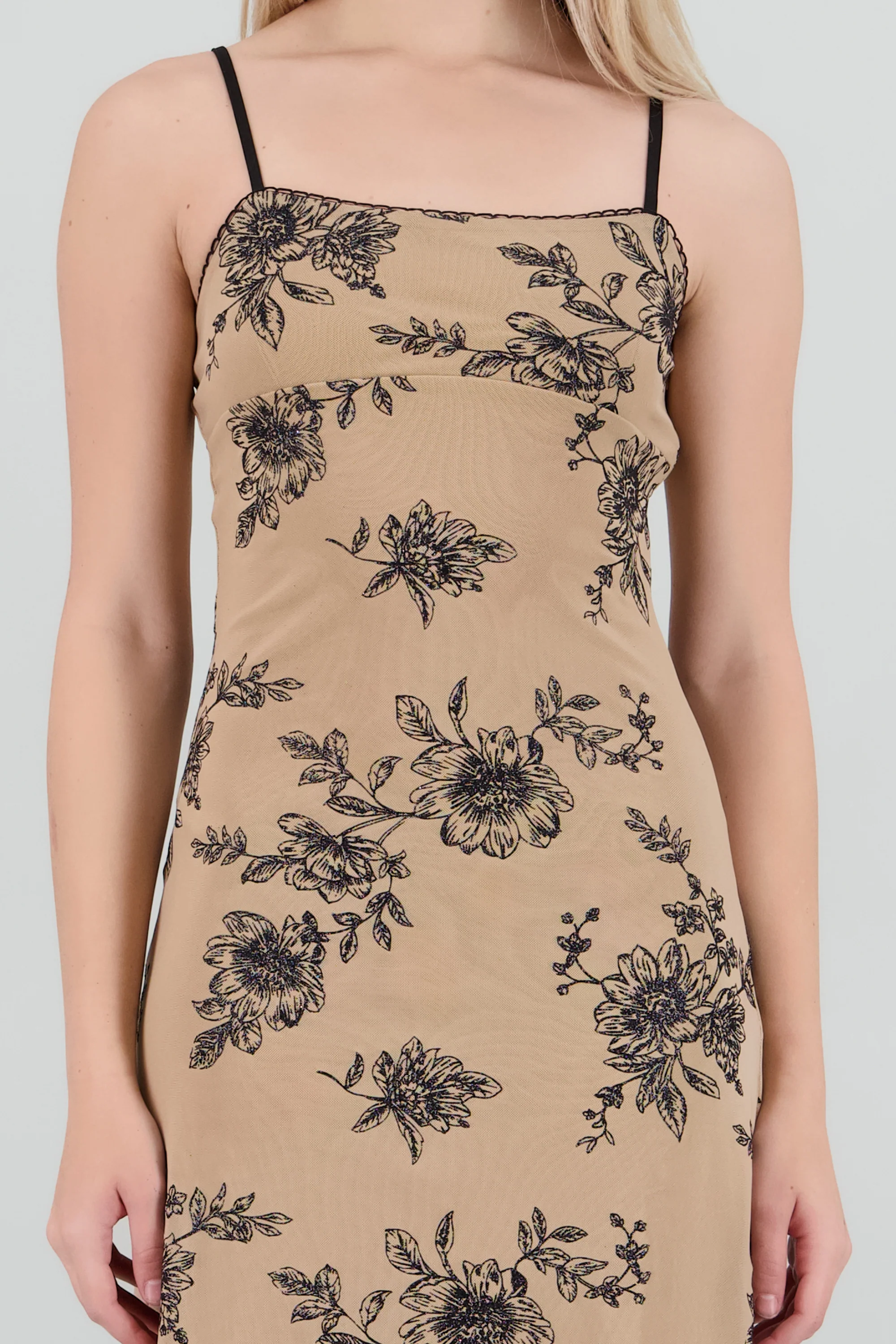 Vestido tirantes tubo brillos - Image 5