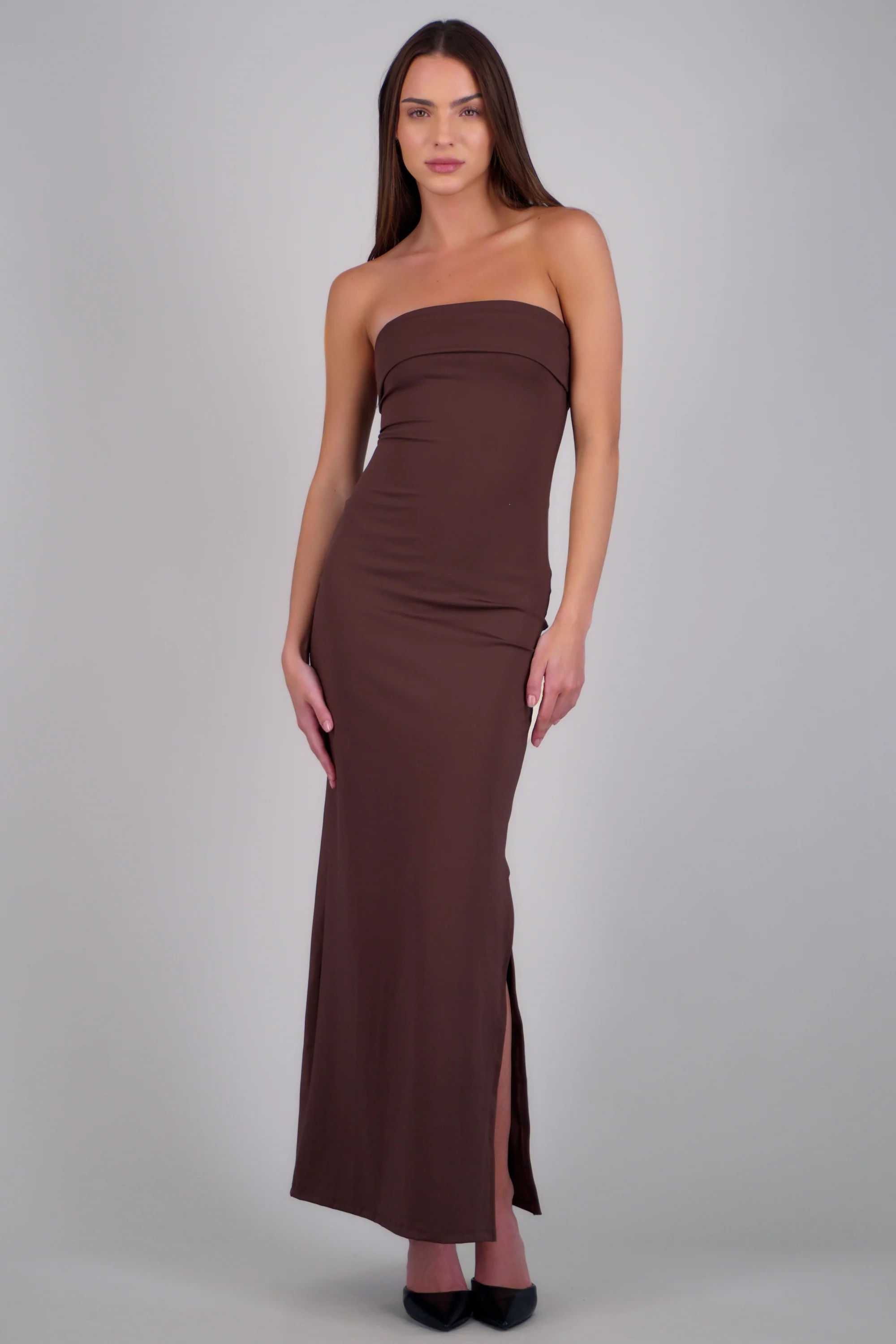 Vestido tubo con doblez